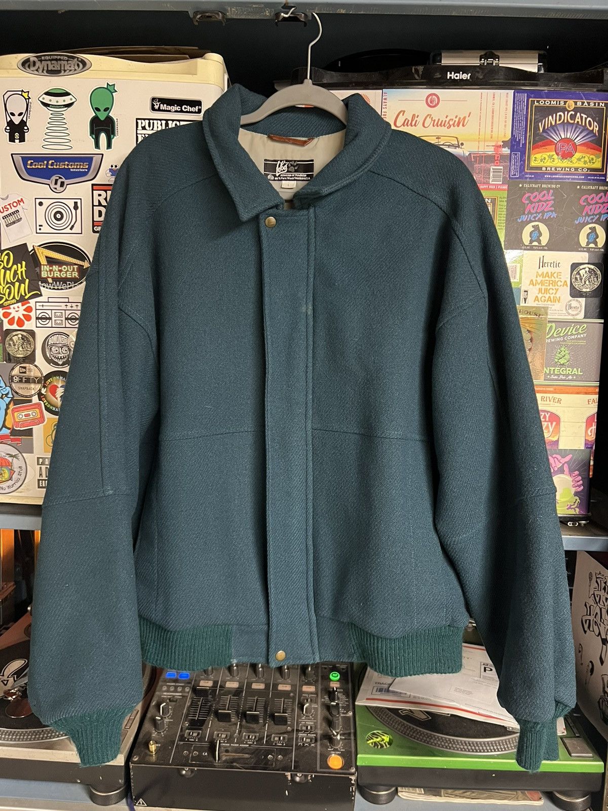 Pendleton Vintage LOBO Pendleton Teal Green Wool Zip Snap front Jacket Grailed