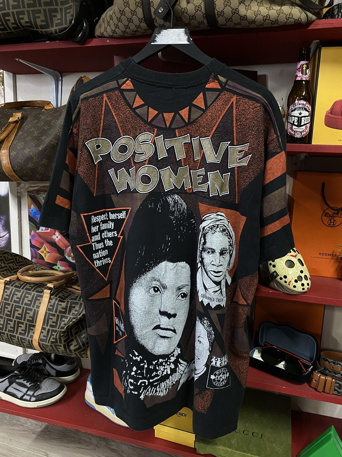 Vintage Vintage 90’s Positive Women T-Shirt Black History Tee XLarge Size US XL / EU 56 / 4 - 5 Thumbnail