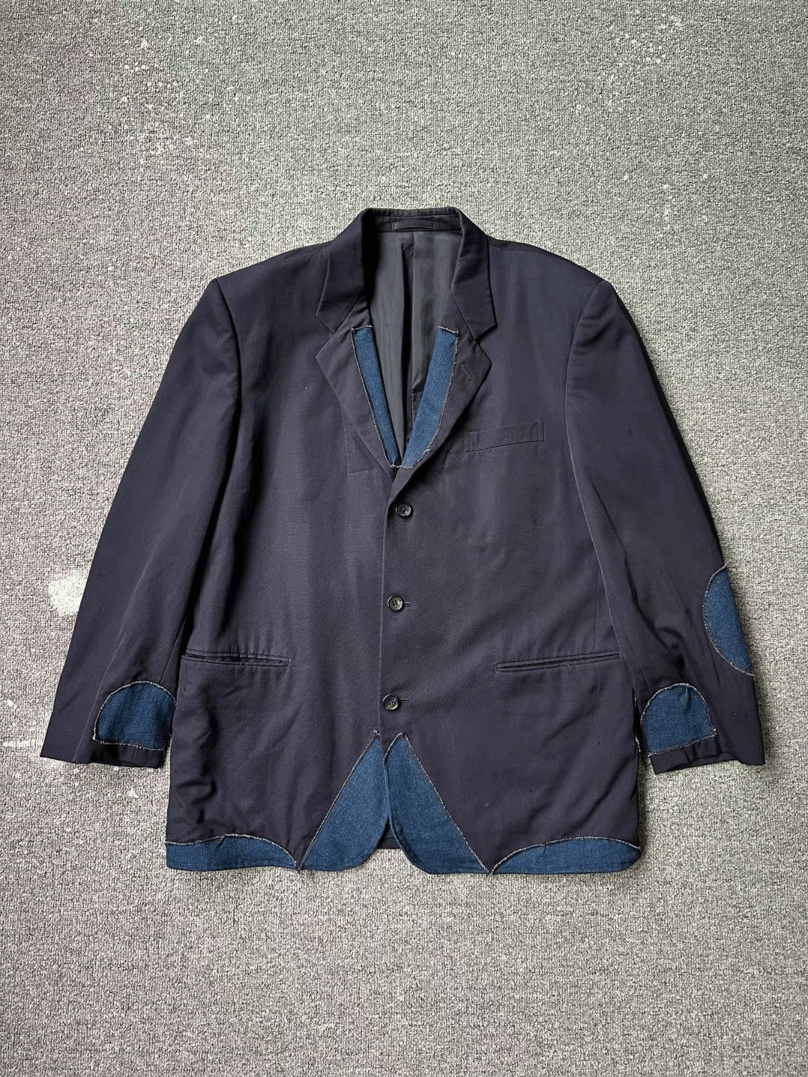 Comme des Garcons Homme Plus Comme Des Garcons Homme Denim Patches Blazer Jacket-2507 Size US M / EU 48-50 / 2 - 7 Thumbnail