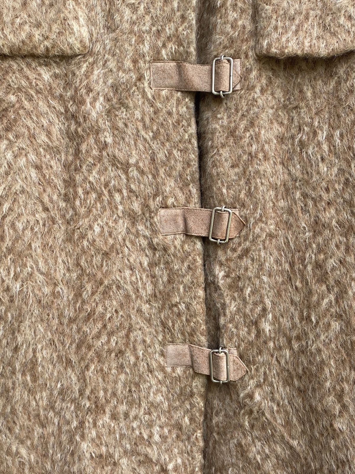 Thierry Mugler × Vintage Archival 80s Thierry Mugler Fur Mohair Leather Strap Coat Size US M / EU 48-50 / 2 - 7 Thumbnail