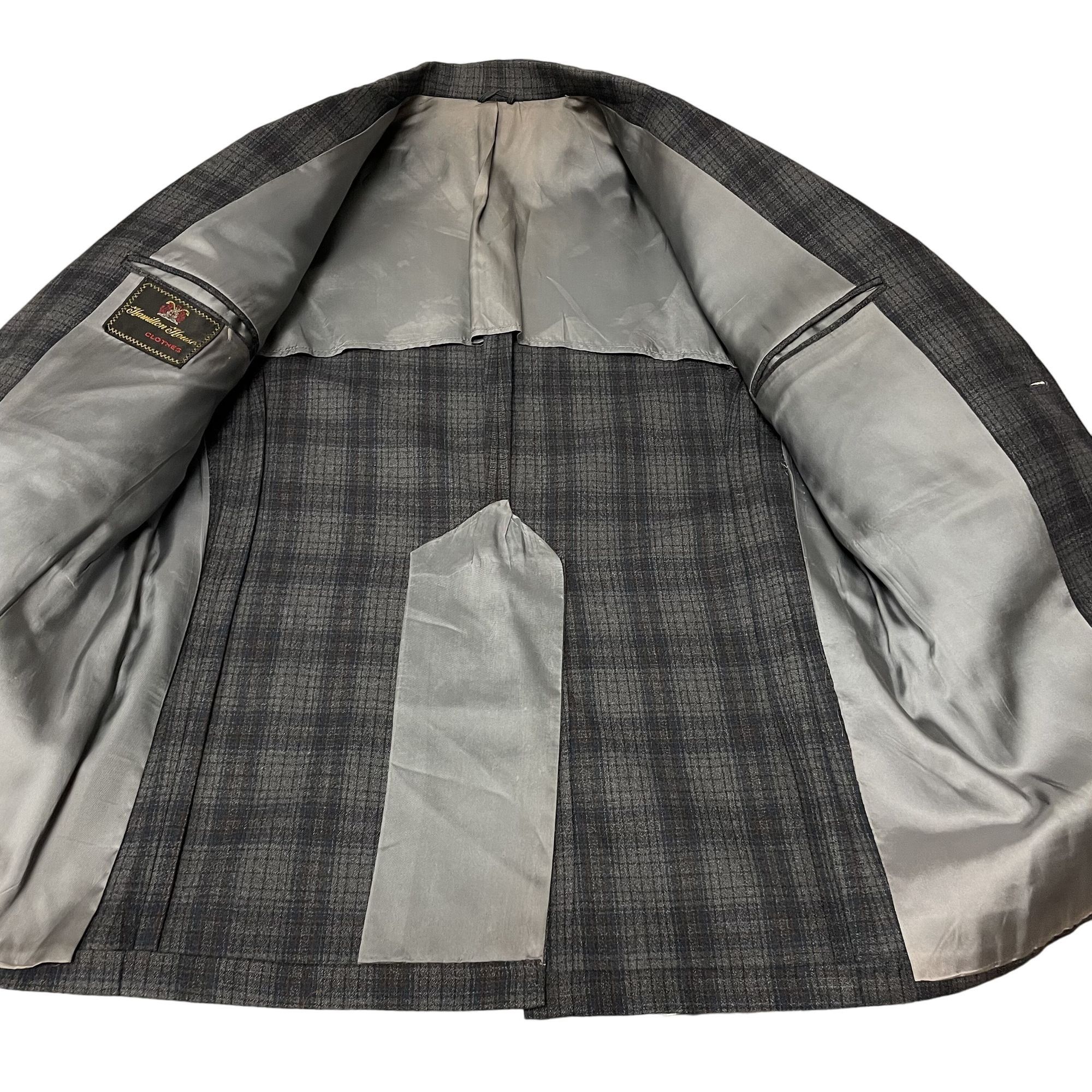 Other Vtg Hamilton House Gray Plaid Sport Coat MOD Disco Jacket Size 40R - 5 Thumbnail