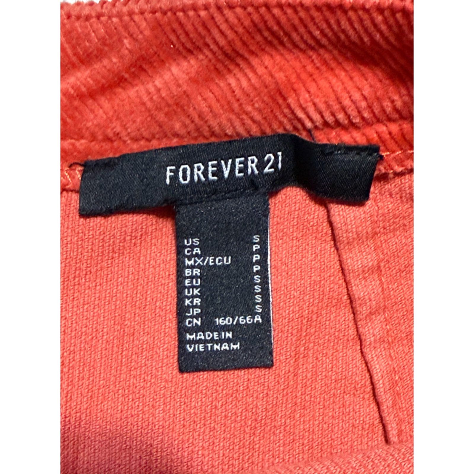 Forever 21 FOREVER 21 Skirt Womens Size S Orange Corduroy A-Line Back Zip NWT Size 28" / US 6 / IT 42 - 5 Thumbnail