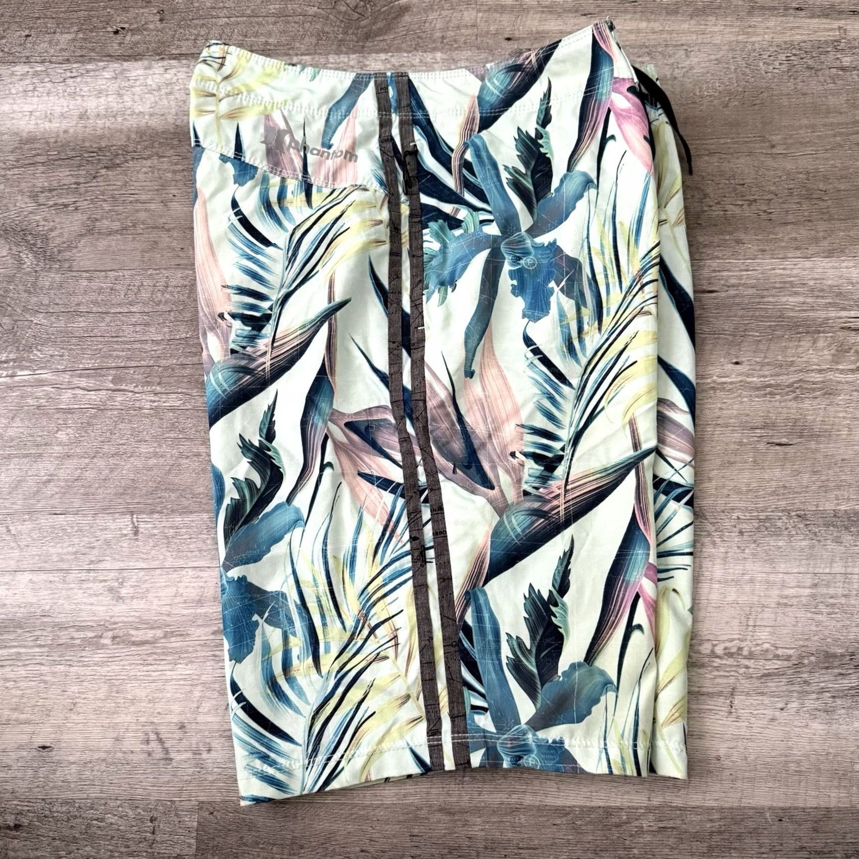 Hurley Hurley Phantom Board Shorts Mens 31 Blue Green Floral Drawstring Zip Pocket Faux-Fly Quick Dry Beach Surf Size US 31 - 5 Thumbnail