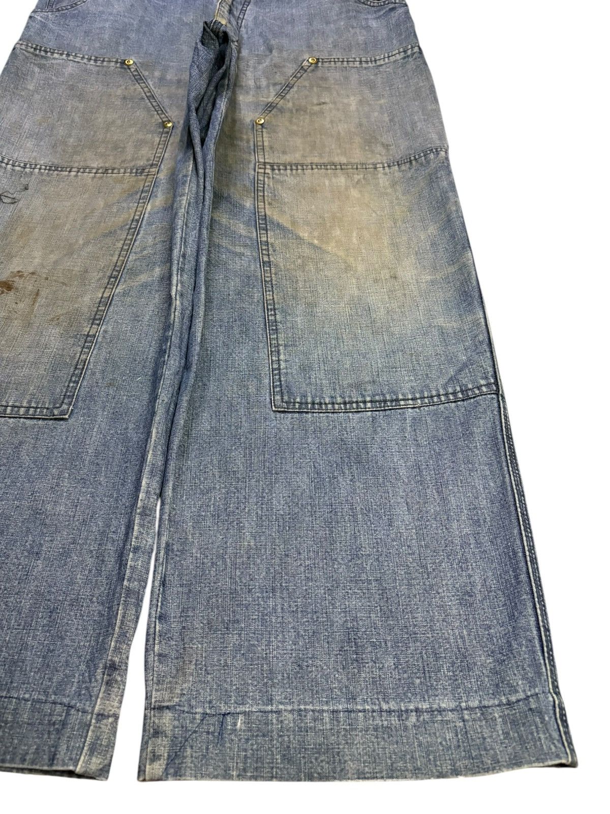 JNCO × Japanese Brand Vintage Japanese Brand Mud Wash Double Knee Baggy Jean Size US 35 - 7 Thumbnail
