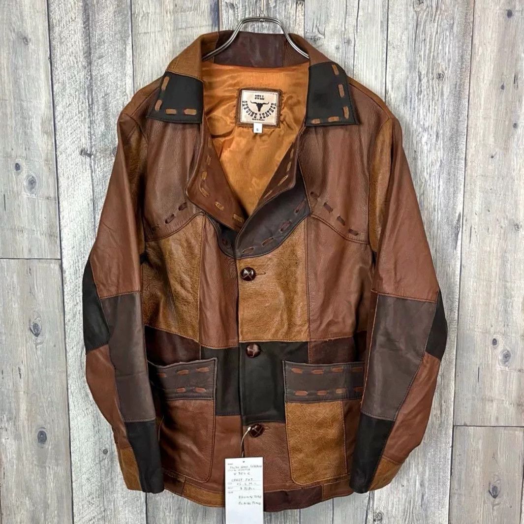 Vintage Vintage 70s South Bay Leather Patchwork Jacket Size US M / EU 48-50 / 2 - 1 Thumbnail