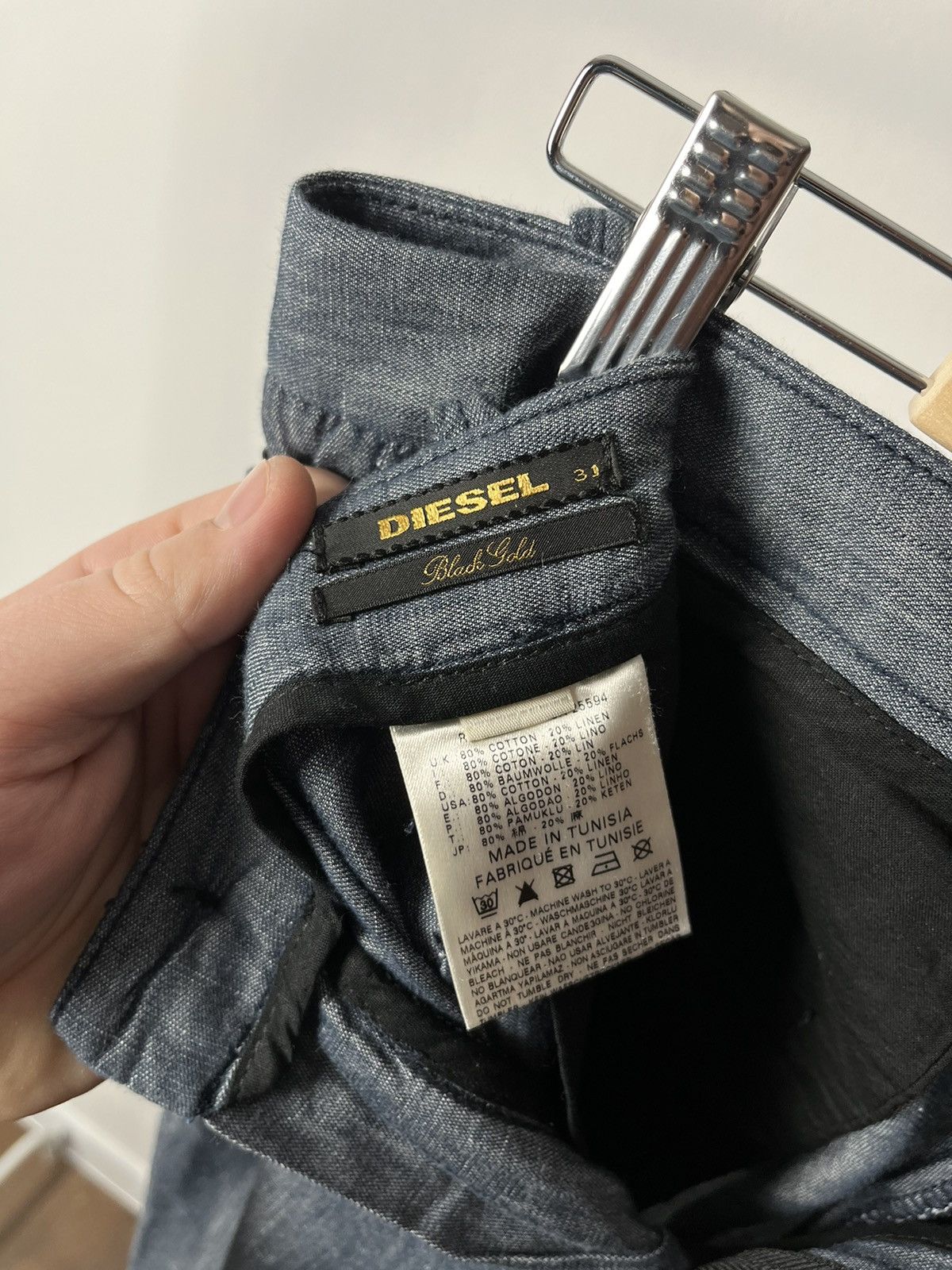 Diesel × Diesel Black Gold New Diesel Black Gold 31 Cotton / Linen Pants Trousers Size US 31 - 11 Thumbnail