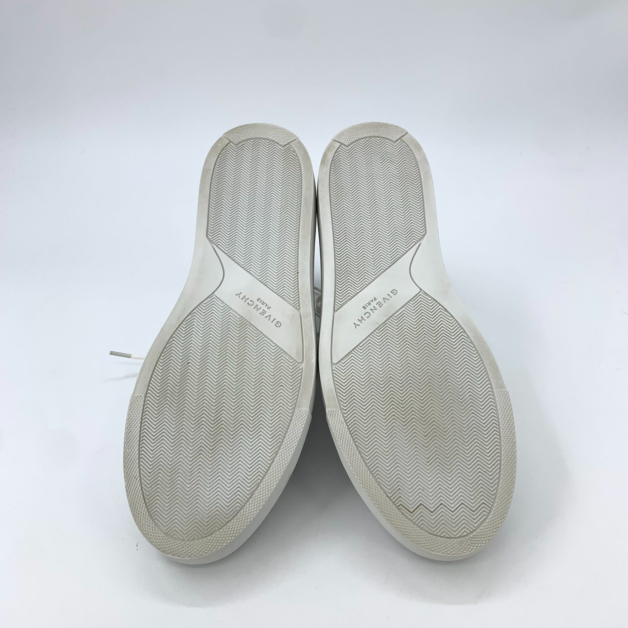 Givenchy Givenchy 40.5 White Leather Lace-Up High Top Sneakers With O Size US 7.5 / EU 40-41 - 5 Thumbnail