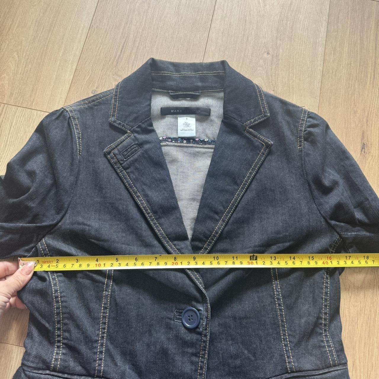 Marc Jacobs Marc Jacobs One Button Denim Jacket Blazer Navy Size 6 Small Size S / US 4 / IT 40 - 4 Thumbnail