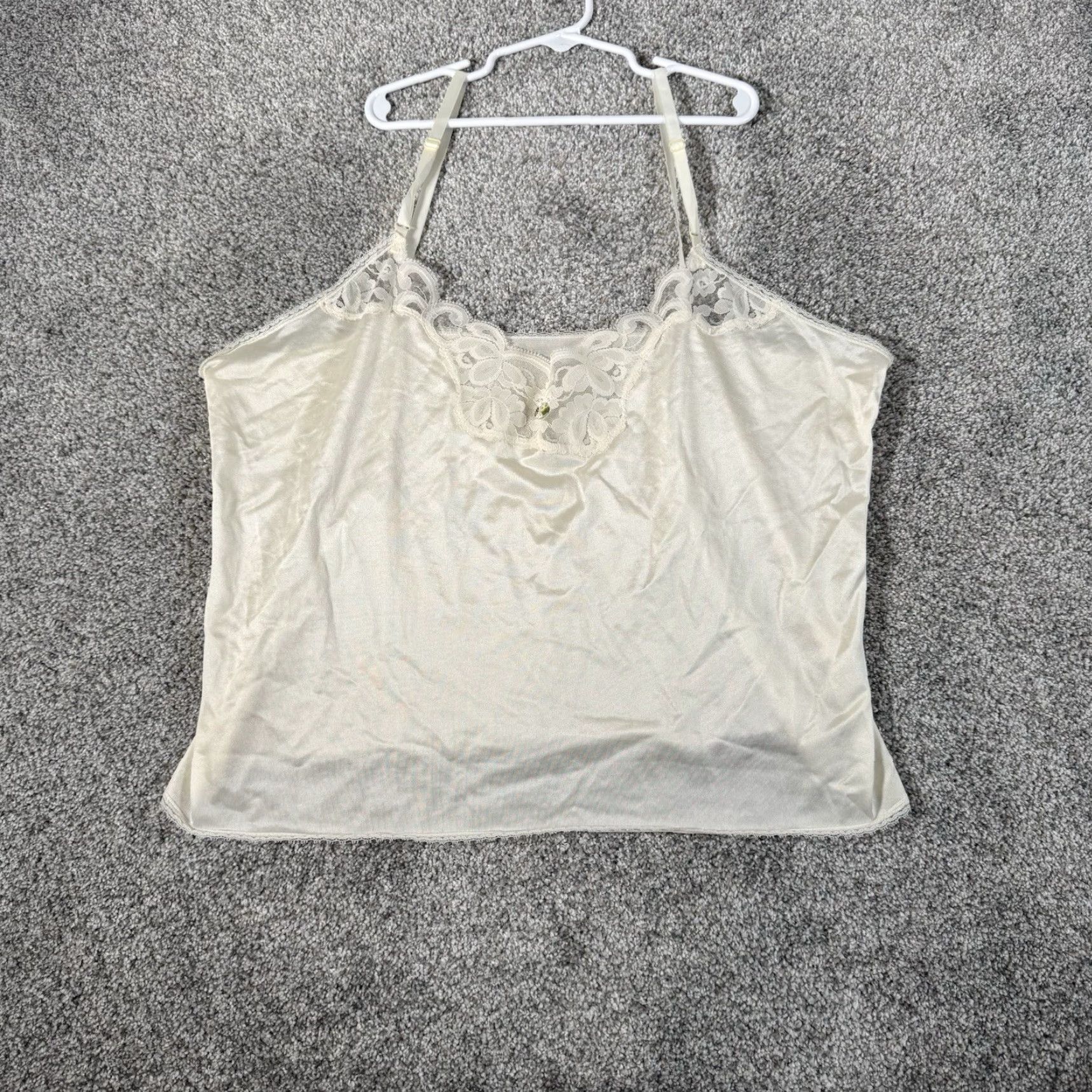 Vintage VINTAGE Camisole Tank Top M White Coquette Lace Dainty Feminine Fairycore 80s 90s Tank Women Sleeveless Pullover Size M / US 6-8 / IT 42-44 - 2 Thumbnail