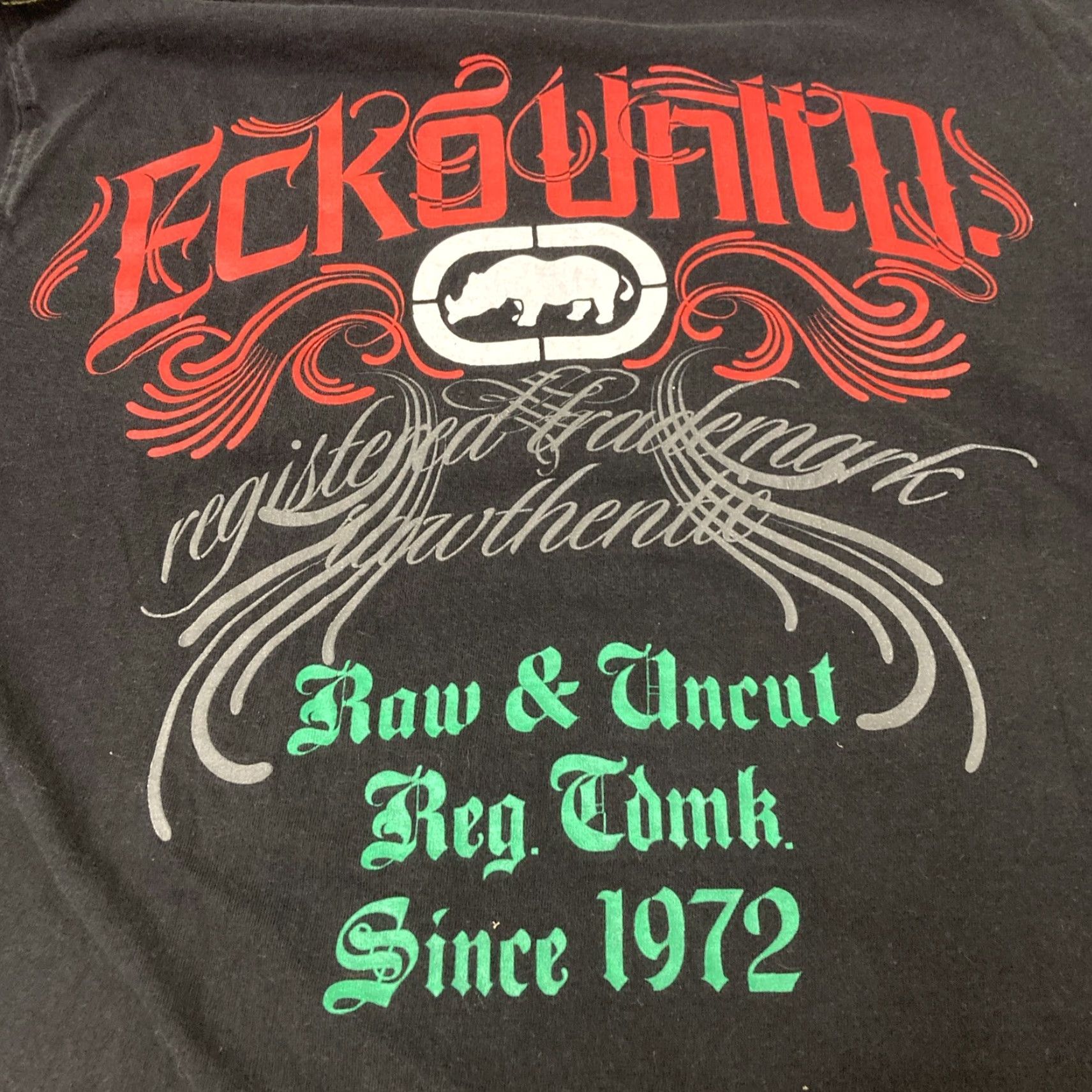 Ecko Unltd. VINTAGE Ecko Unltd Raw And Uncut Blue Graphic Tshirt Men S Small Front And Back Size US S / EU 44-46 / 1 - 6 Thumbnail