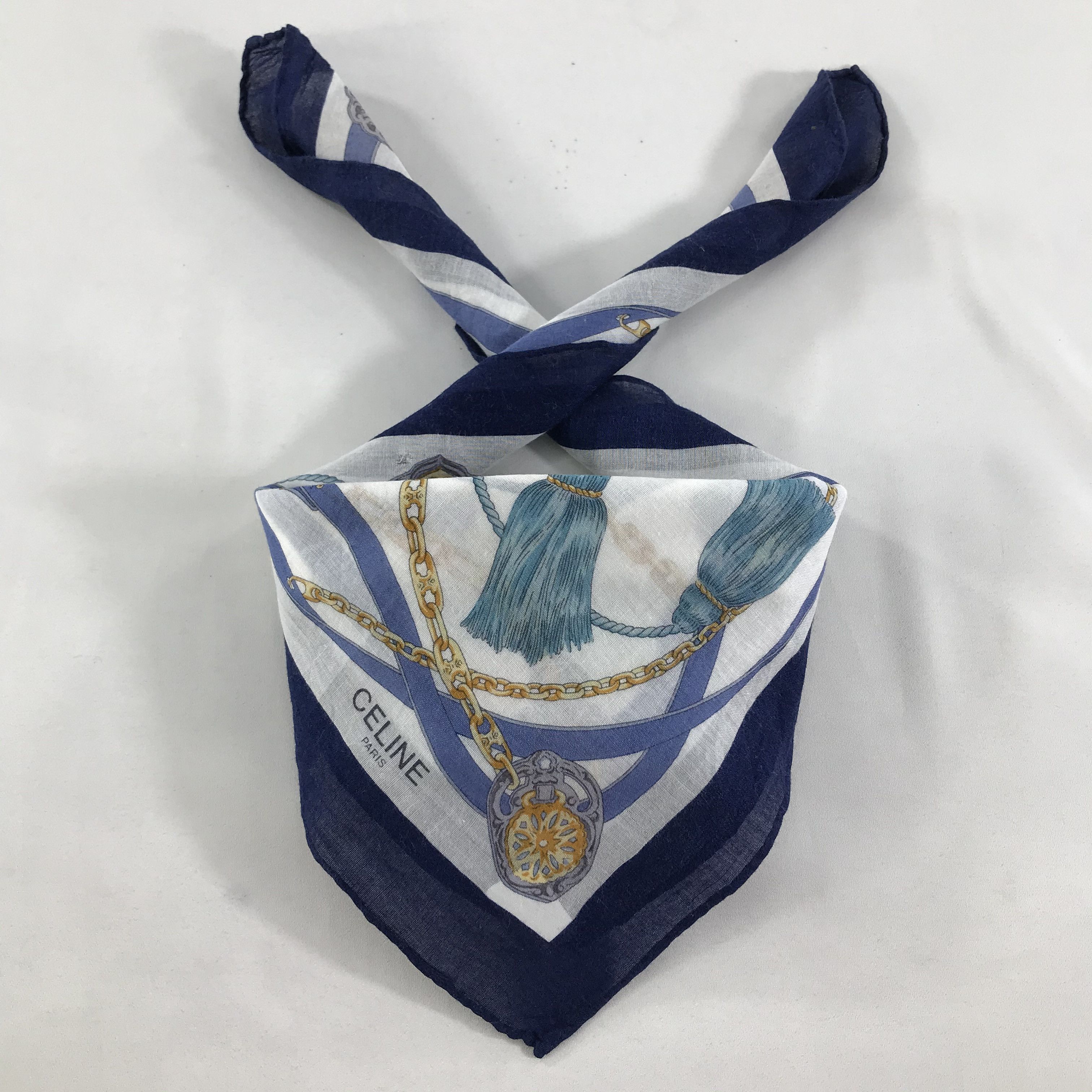 Celine × Vintage Celine Bandana / Handkerchief / Neckerchief - S1577 Size ONE SIZE - 3 Thumbnail