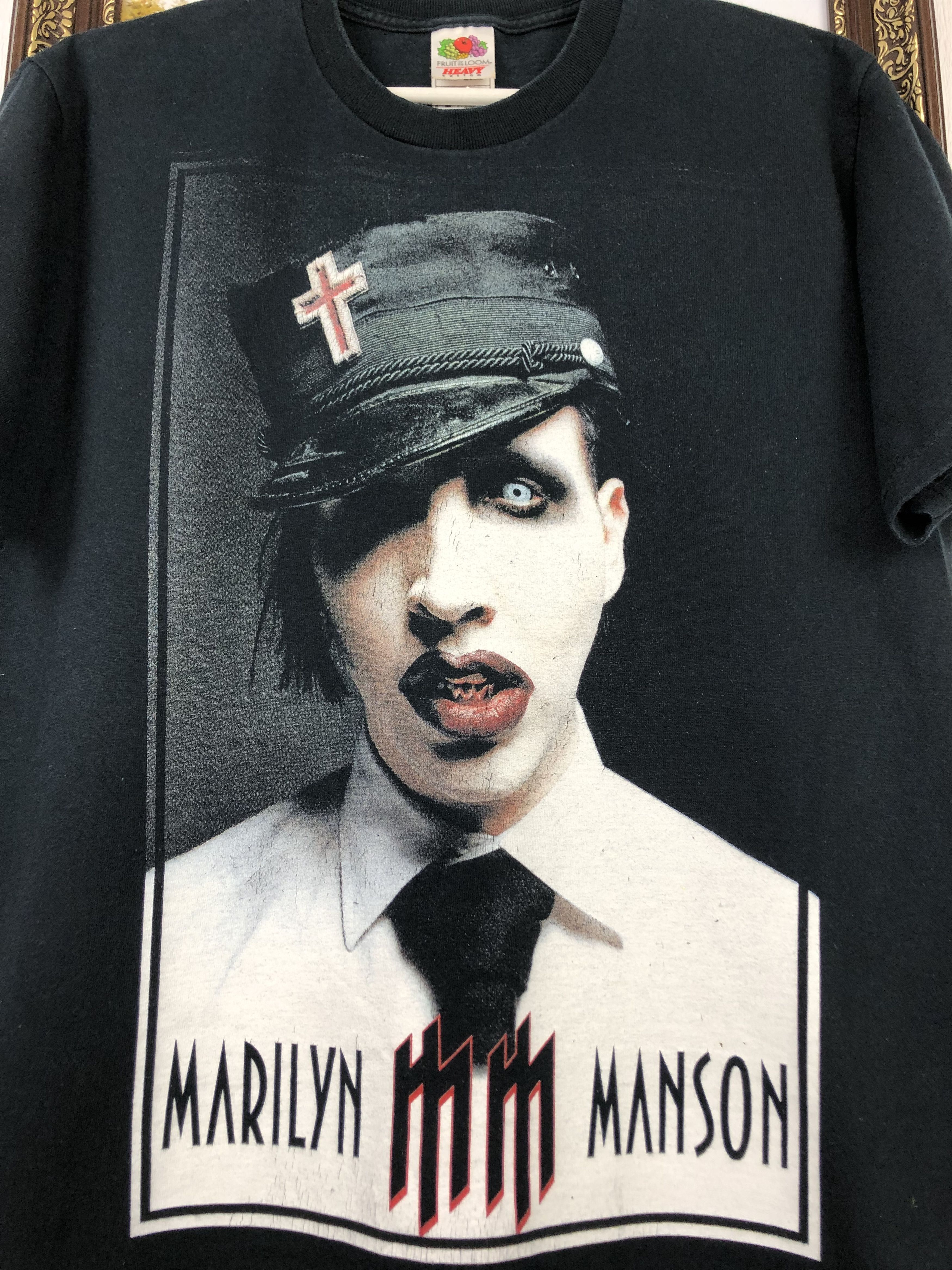 Band Tees Vintage Marilyn Manson Band Tee Shirt Over Print Metal Rock Size US M / EU 48-50 / 2 - 5 Thumbnail