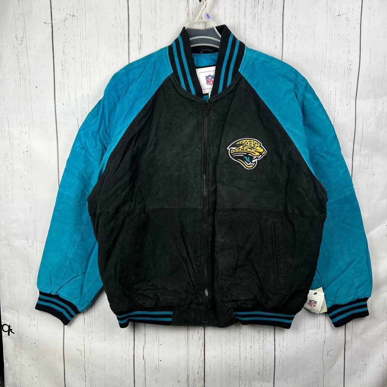 Jacksonville Jaguars XL Suede Varsity Jacket Blue New Men