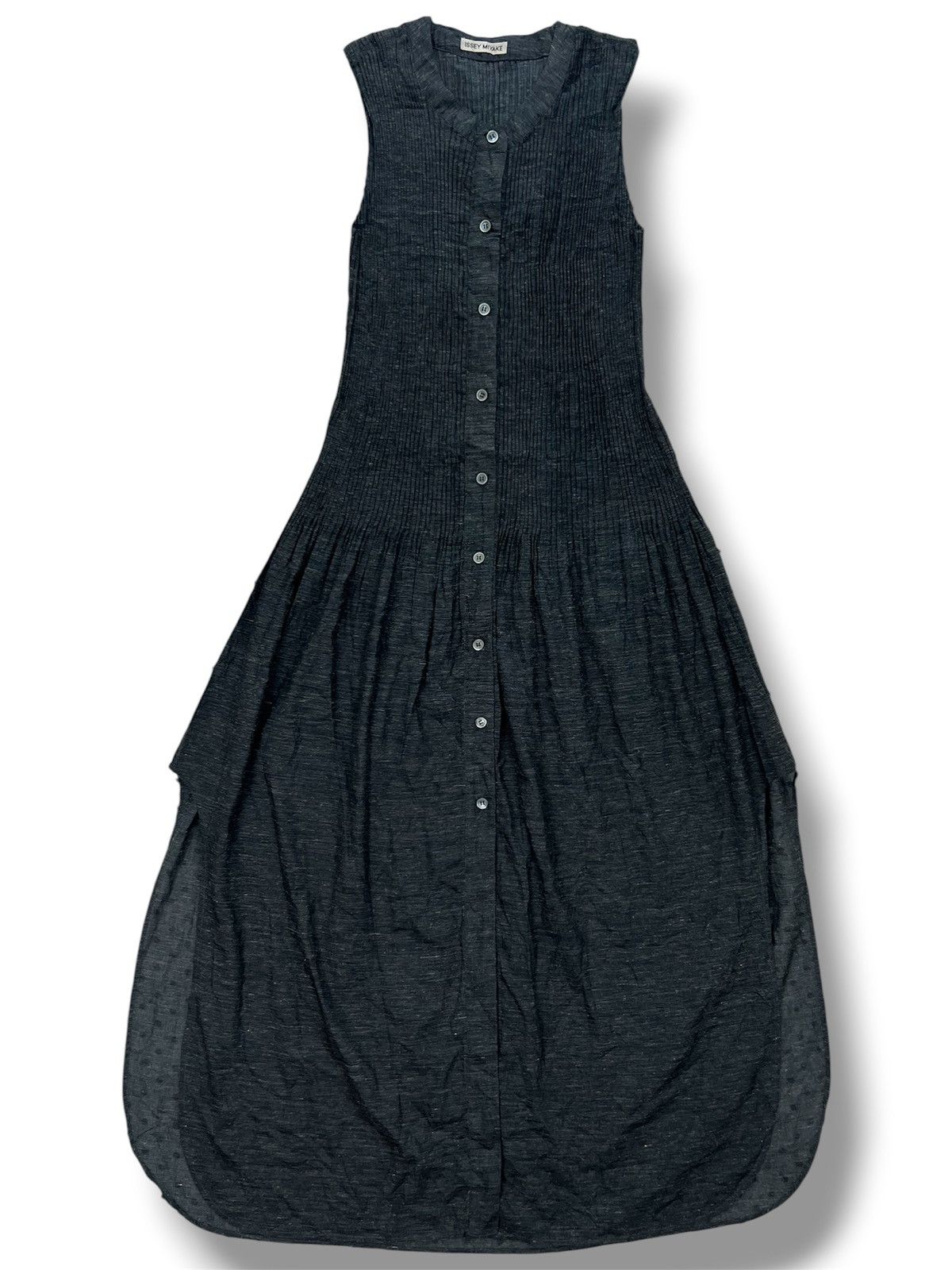 Issey Miyake Issey Miyake Half Pleated Sleeveless Balloon Dress Size XS / US 0-2 / IT 36-38 - 2 Thumbnail