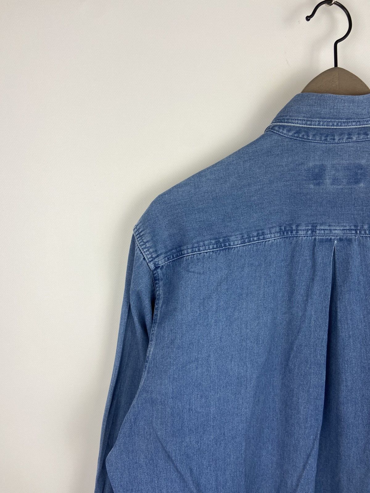Burberry Vintage Thomas Burberry Denim Blue Men's Button-Up Shirt Size US S / EU 44-46 / 1 - 12 Thumbnail