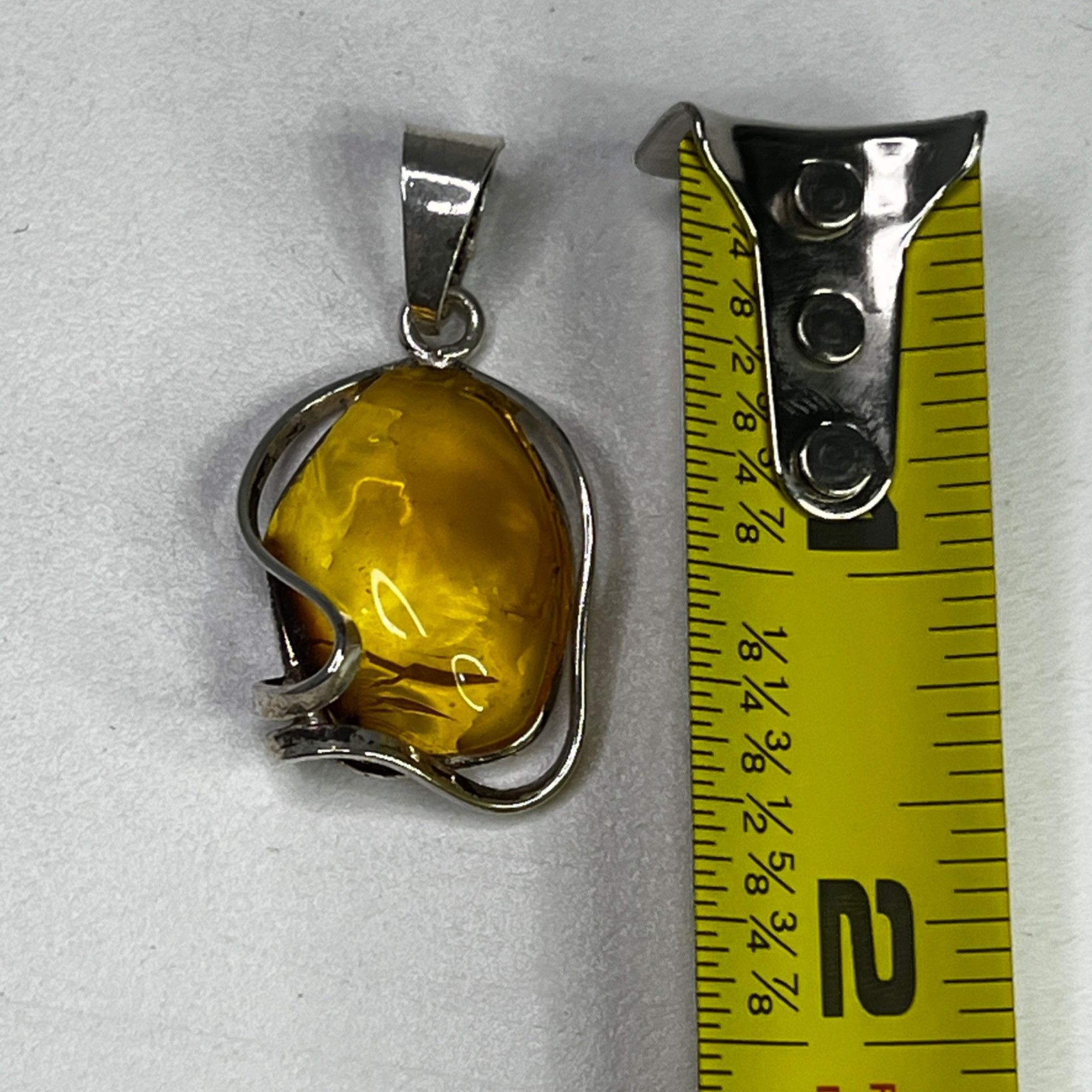 Other Baltic Amber Sterling Silver 925 Yellow Pendant For Womens F Size ONE SIZE - 4 Thumbnail