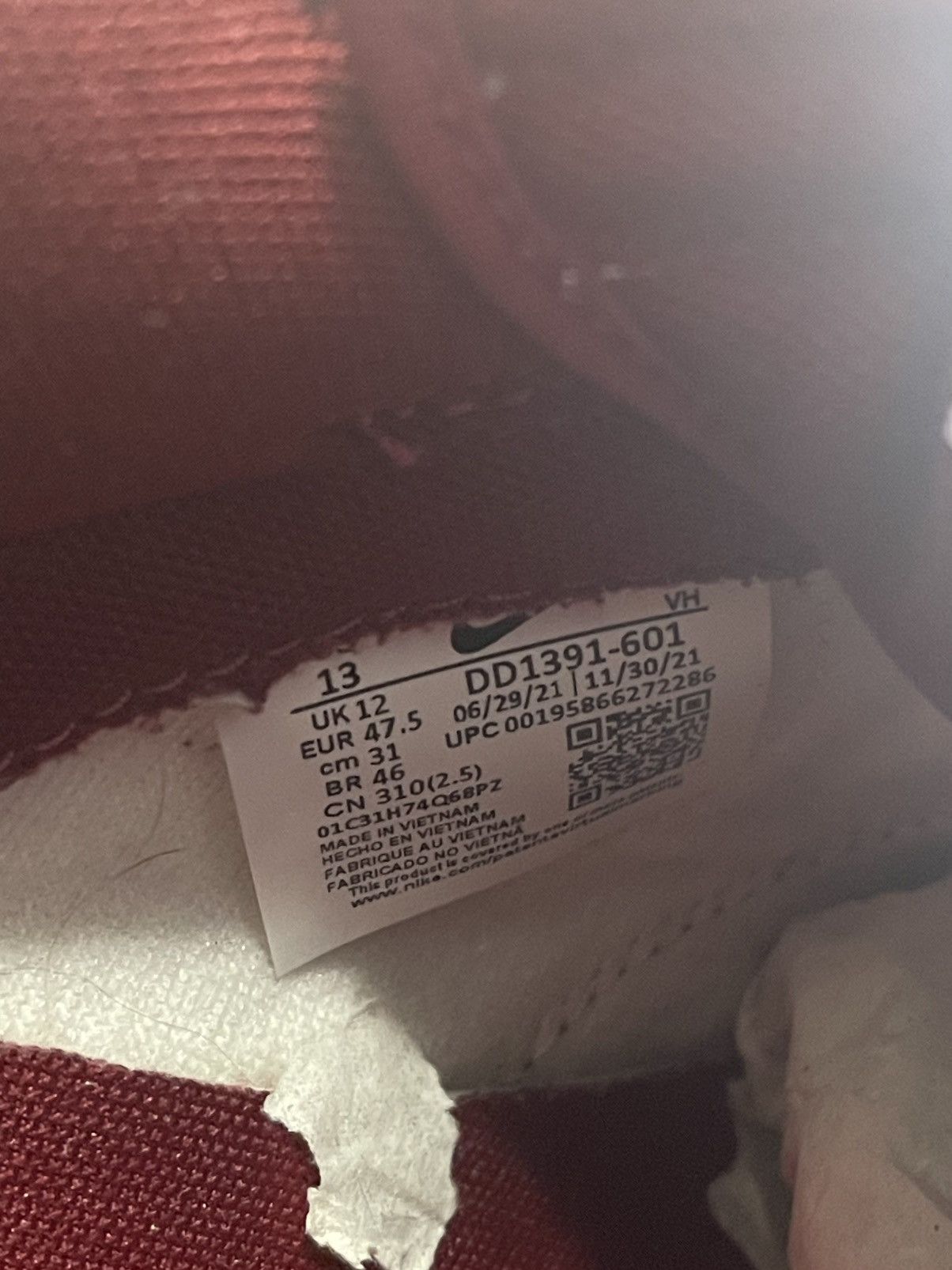 Nike Nike Dunk Low “Team Red” Shoes DD1391-601 Size 13 Size US 13 / EU 46 - 8 Thumbnail