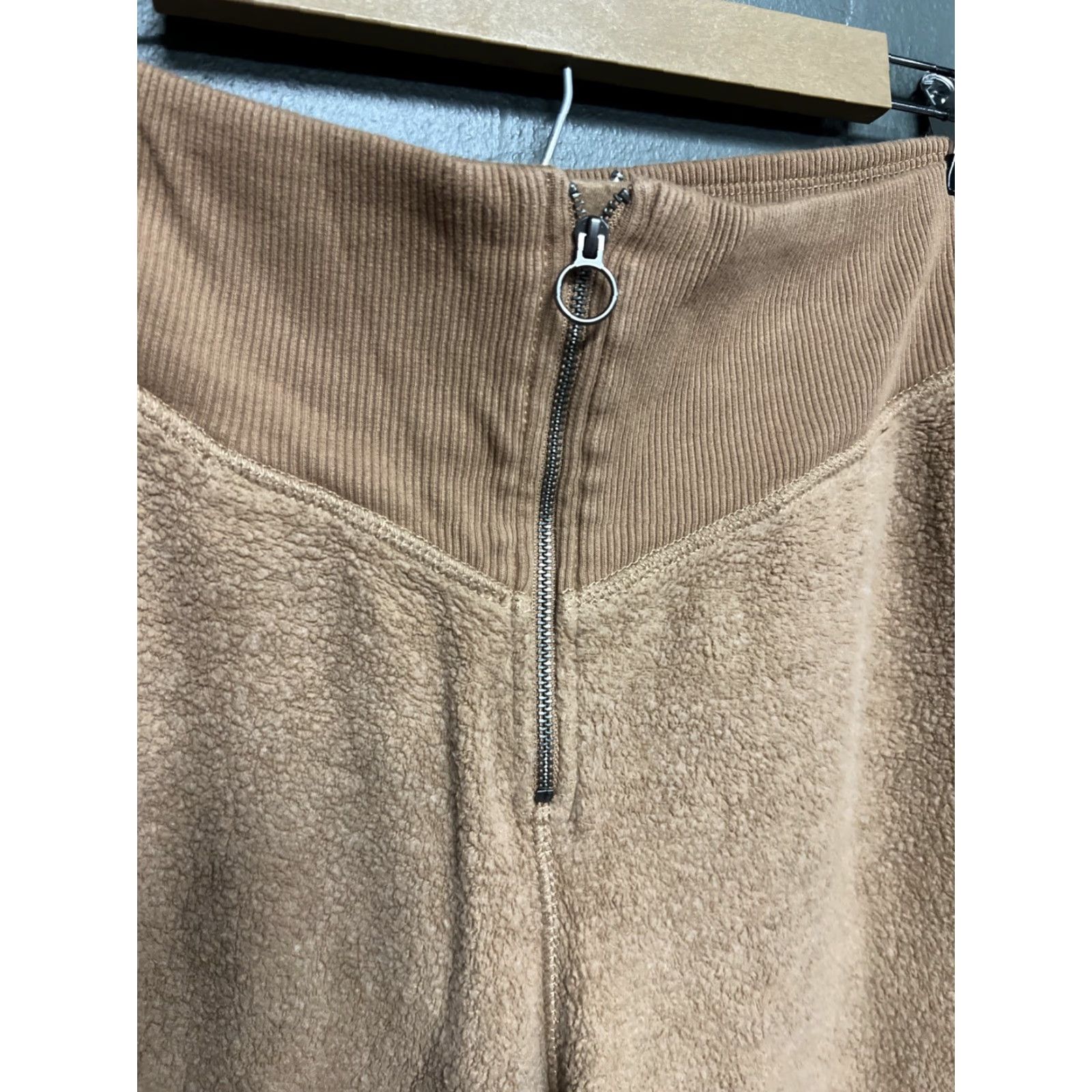 Vintage Aerie Joggers Women XL Brown Fleece Zip Up Tapered Pants Casual Activewear Size XL / US 12-14 / IT 48-50 - 2 Thumbnail