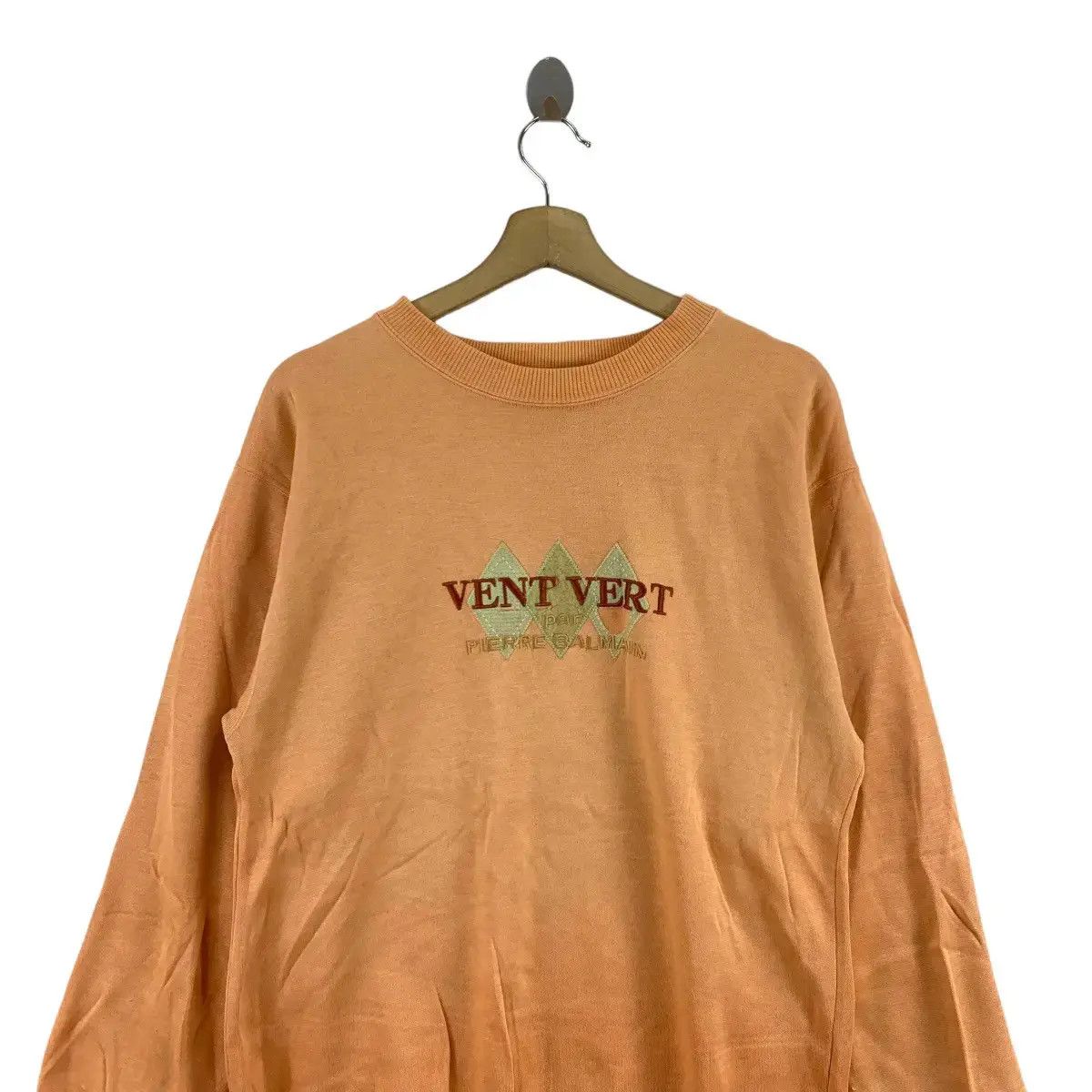 Pierre Balmain Vintage PIERRE BALMAIN PARIS Vent Vert Orange Sweatshirt Size L / US 10 / IT 46 - 3 Thumbnail