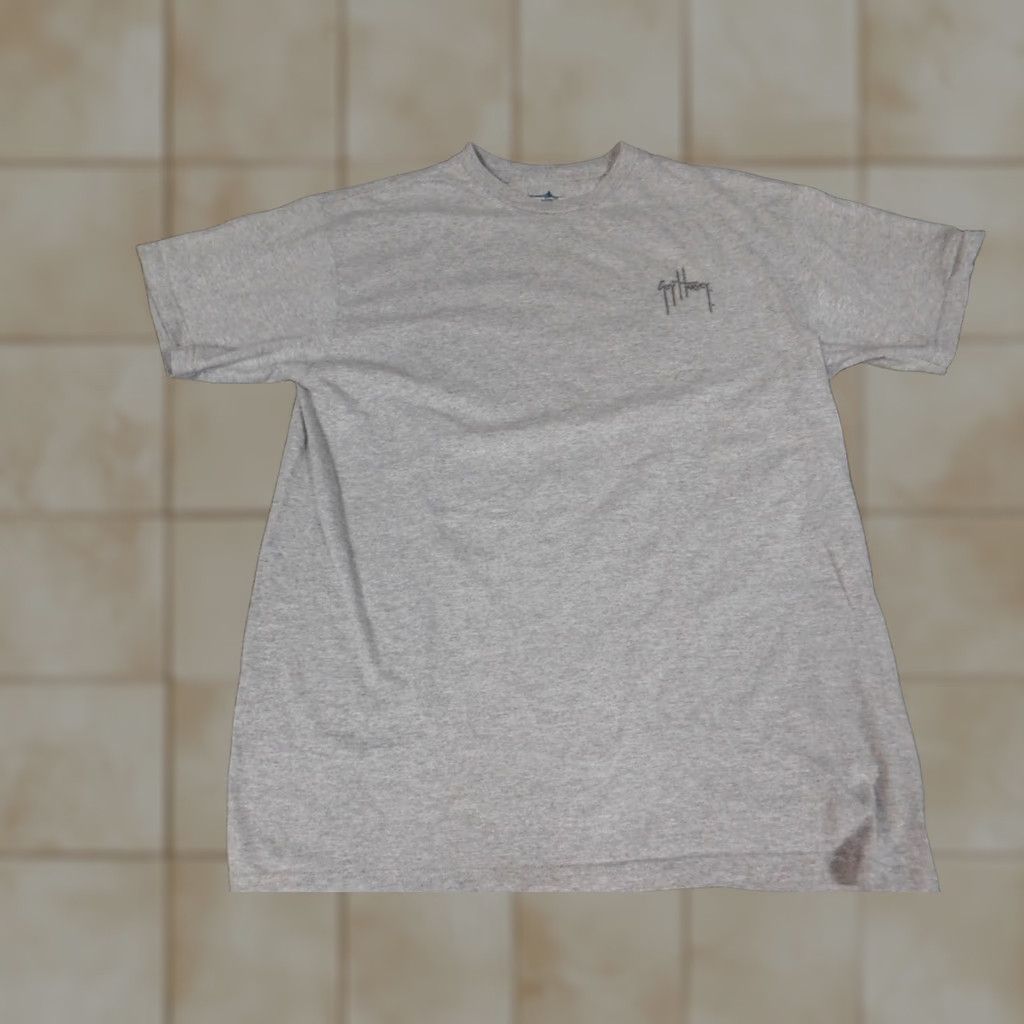 Guy Harvey Guy Harvey Shirt Mens Medium Gray Logo Fish Classic Fit Short Sleeve Crew Neck Knit Cotton T-Shirt Breathable Regular Vintage No Size US M / EU 48-50 / 2 - 1 Thumbnail