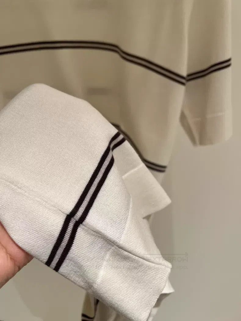 Brunello Cucinelli Brunello Cucinelli Men's Wide Striped Short Sleeve T-Shirt Size US M / EU 48-50 / 2 - 3 Thumbnail