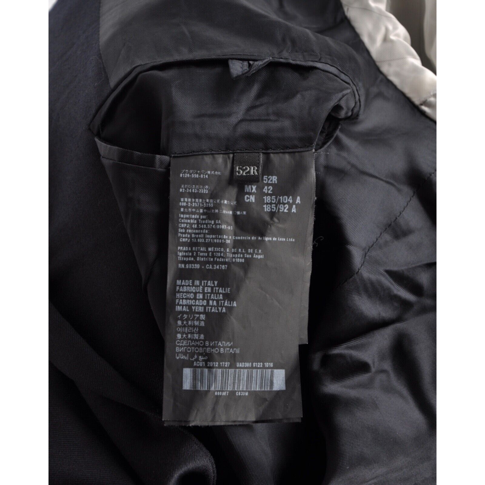 Prada Men's PRADA Formal Suit Blazer Jacket Trousers EU 52 UK 42 Size 52R - 11 Thumbnail