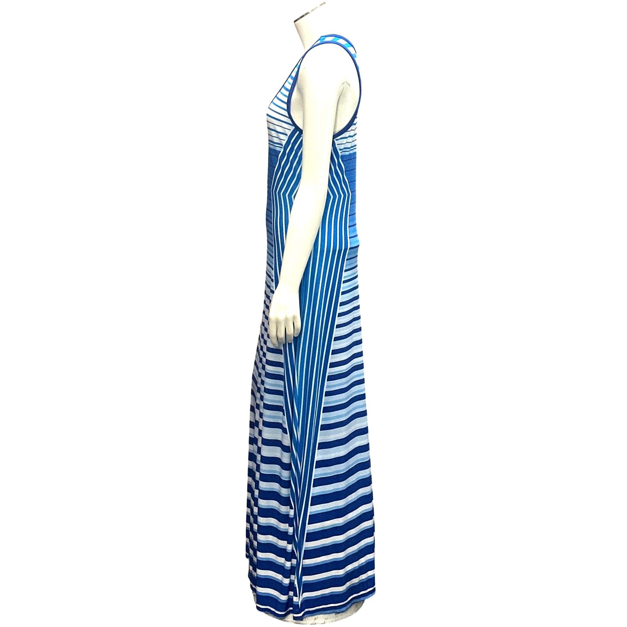 Calvin Klein Calvin Klein Size 6 Blue White Striped Maxi Dress Nautical R Size M / US 6-8 / IT 42-44 - 4 Thumbnail