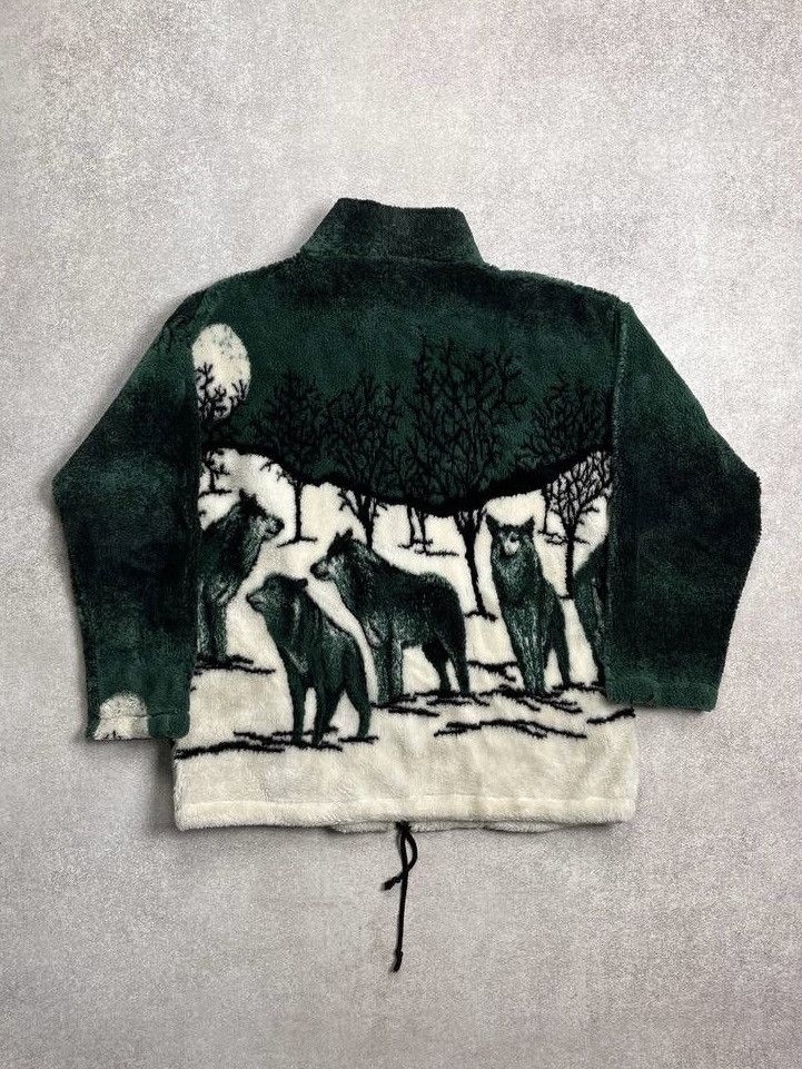 Vintage VINTAGE ANIMALS WOLVES FLEECE SHERPA JACKET S Size US S / EU 44-46 / 1 - 3 Thumbnail