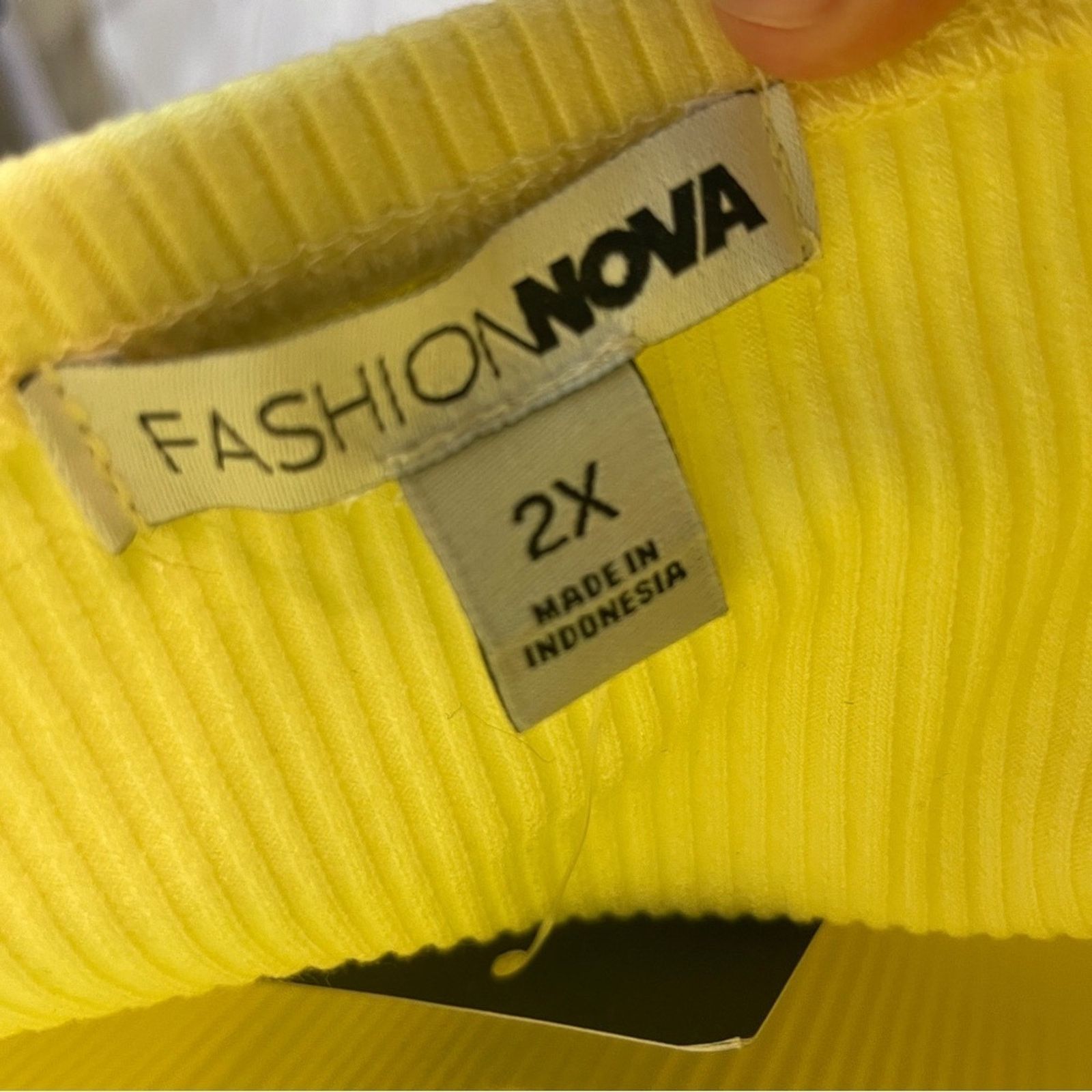 Other NWT Fashion Nova Yellow Montana Halter Bodycon Mini Dress Size XXL / US 16-18 / IT 52-54 - 6 Thumbnail