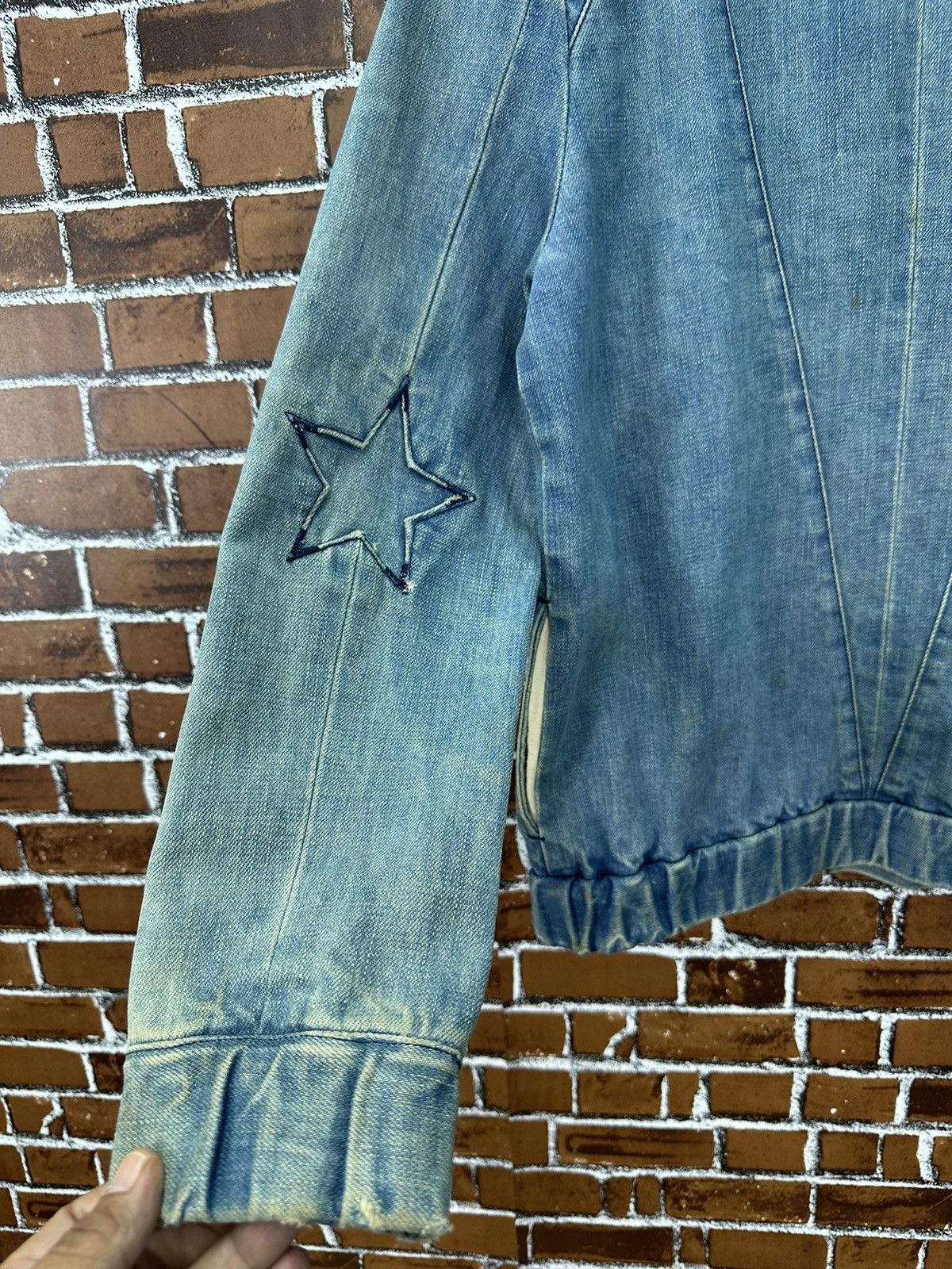Vintage Rare Vintage Sladky Japan Worn Denim Jacket Z209 Size M / US 6-8 / IT 42-44 - 4 Thumbnail