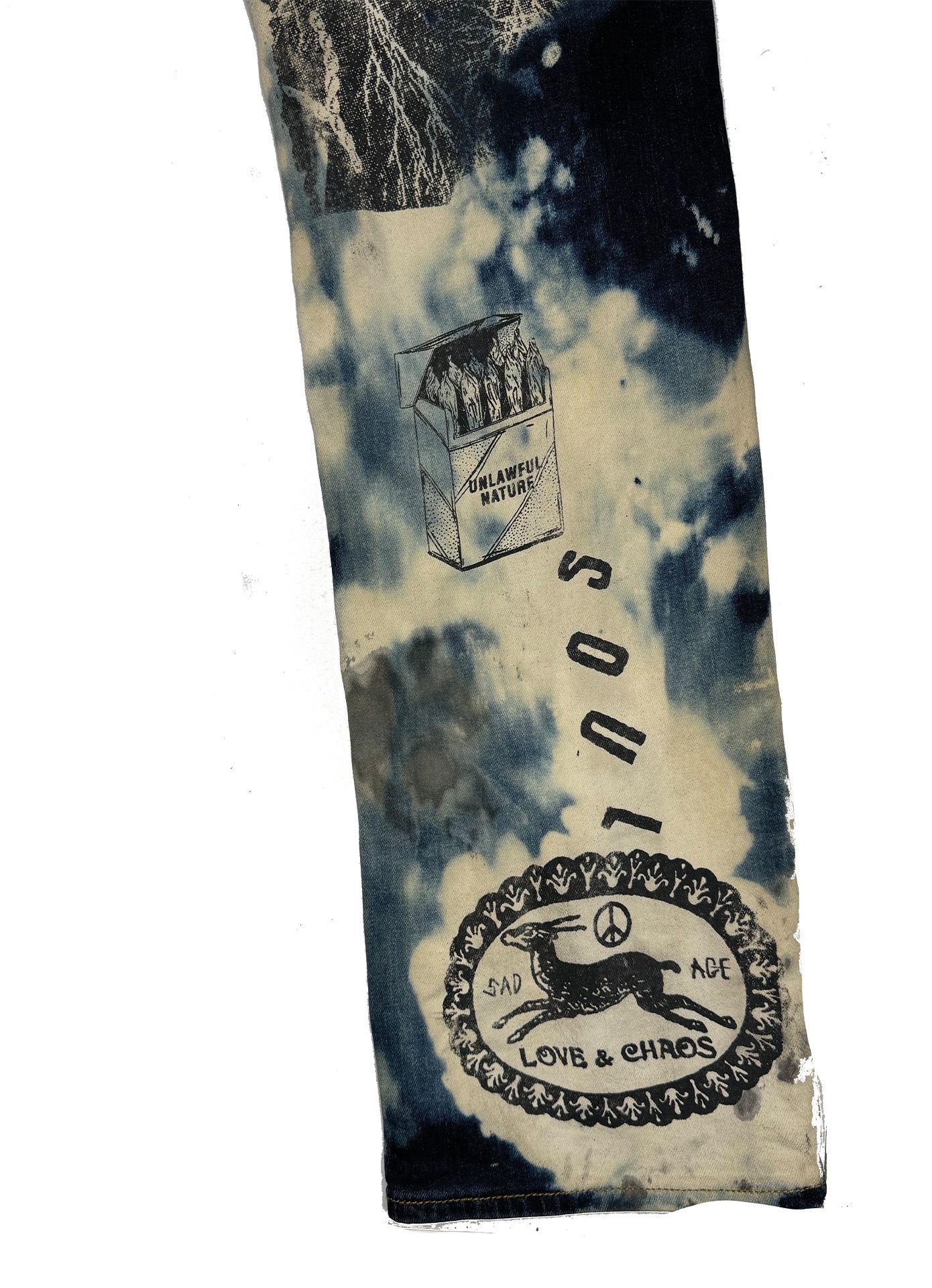 Lee Lee Cooper Reworked Bleached Jeans Size 29" - 4 Thumbnail