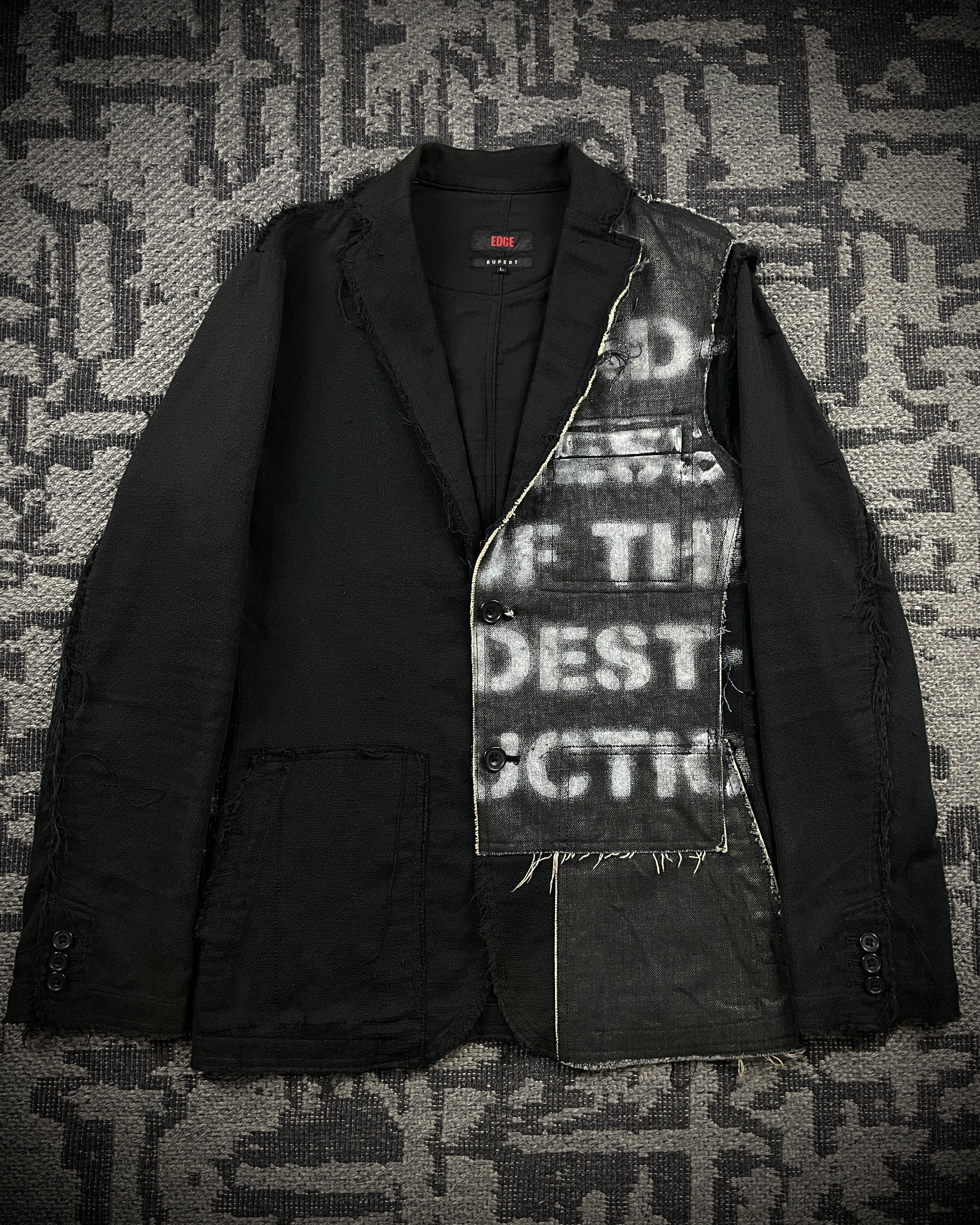 Japanese Brand Edge Rupert Distressed Hybrid Blazer Size US M / EU 48-50 / 2 - 2 Thumbnail