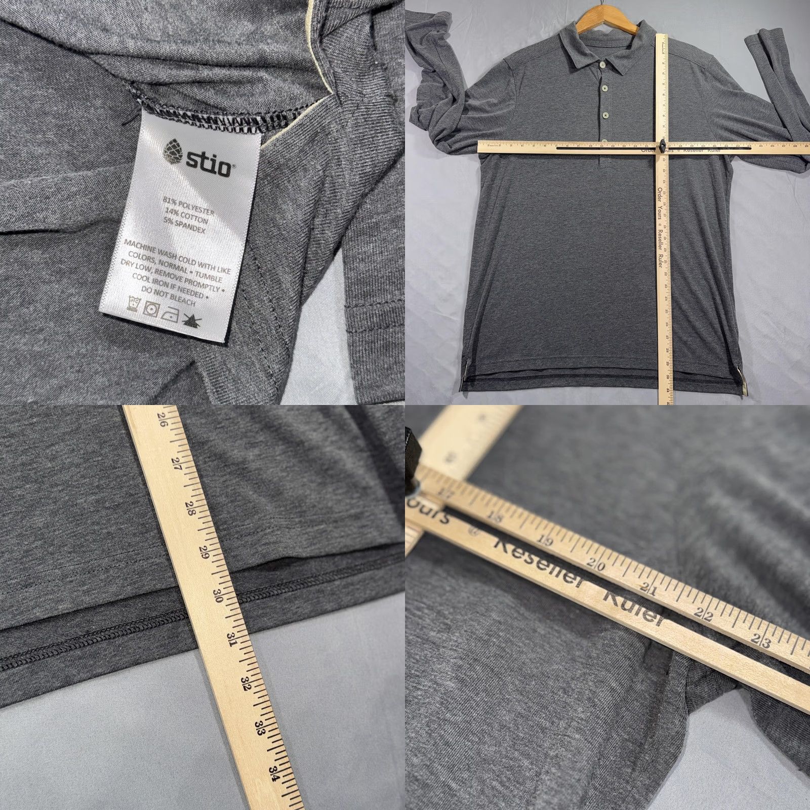 Vintage Stio Polo Shirt Mens XL Gray Long Sleeve Performance Stretch Casual Outdoor Polo Shirt Mens XL Gray Size US XL / EU 56 / 4 - 8 Thumbnail