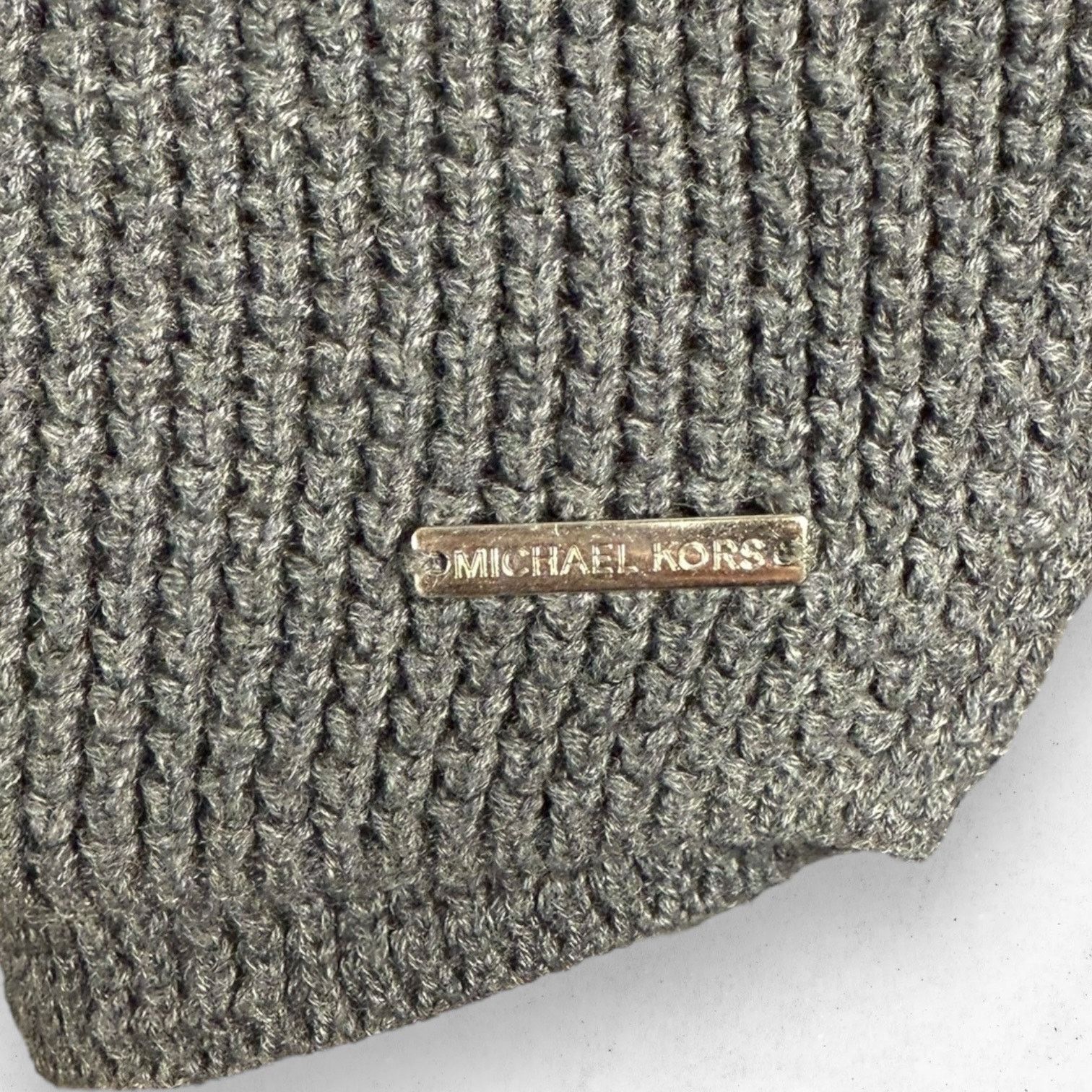 Michael Kors Michael Kors Women's L Oversized Waffleknit Cowl Charcoal Size L / US 10 / IT 46 - 4 Thumbnail