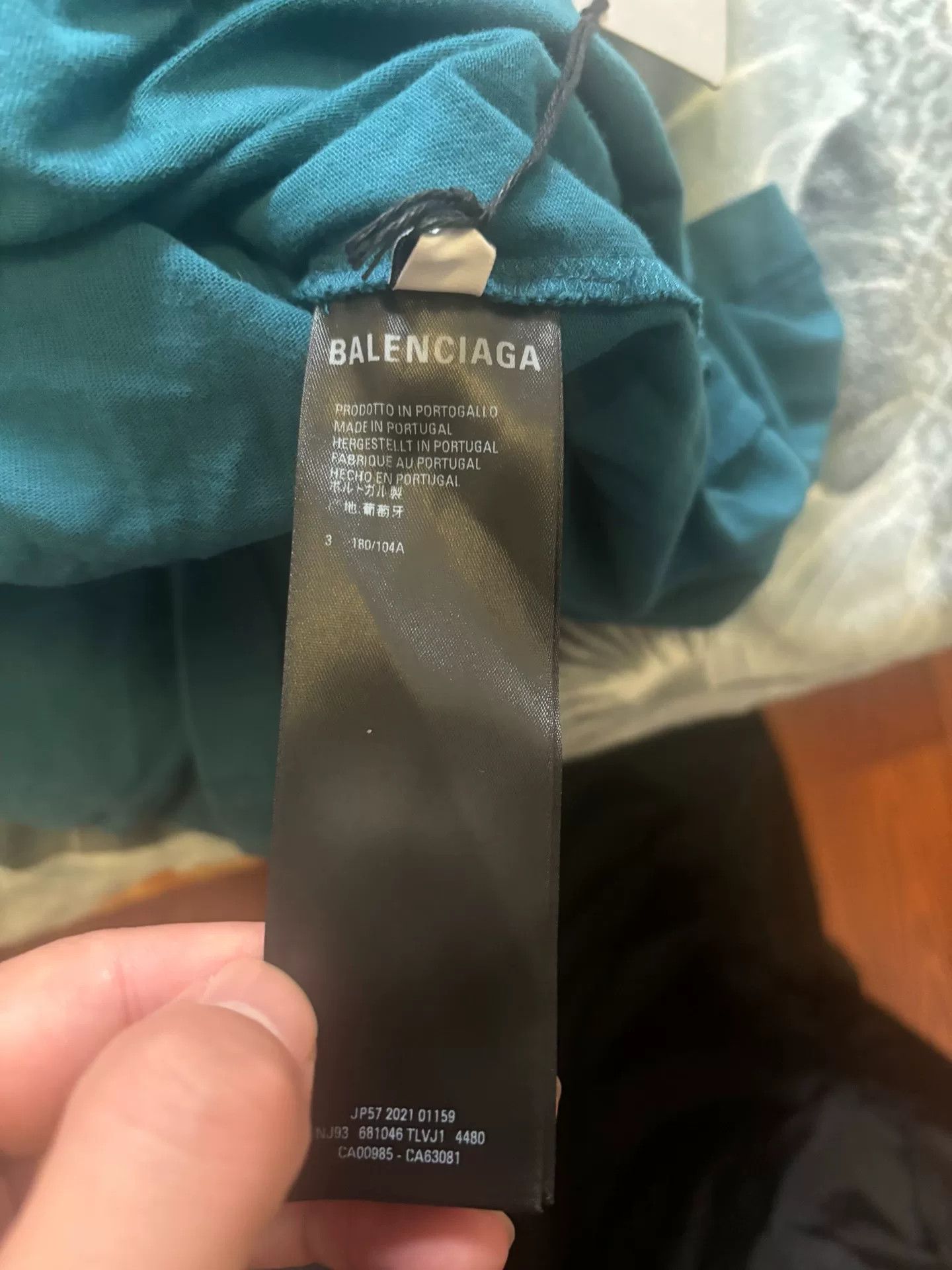 Balenciaga balenciaga men's long sleeve t-shirt in blue Size US XL / EU 56 / 4 - 4 Thumbnail
