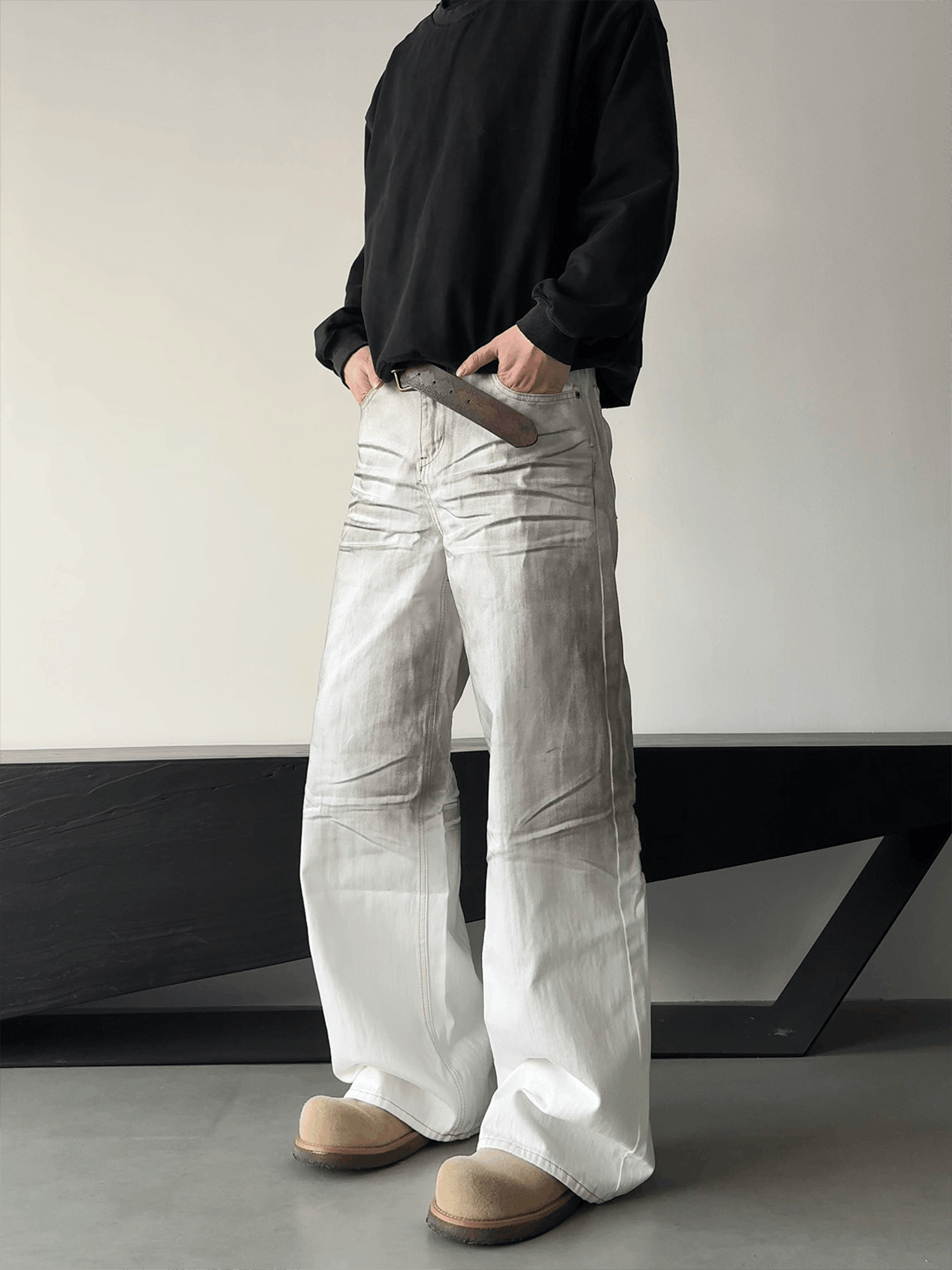 Other White Baggy Flare Jeans, Wide Leg Jeans Size US 30 / EU 46 - 1 Thumbnail