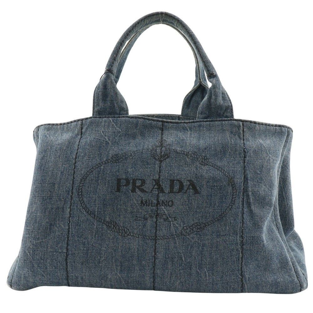 Prada Prada Canapa Tote Denim Size ONE SIZE - 1 Thumbnail