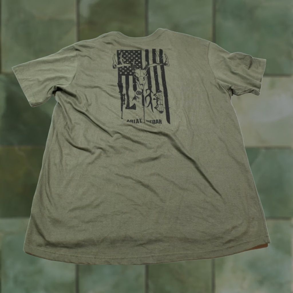 Ariat Ariat Rebar Strong T-Shirt Mens XL Green Cotton American Outdoors Short Sleeve Size US XL / EU 56 / 4 - 1 Thumbnail
