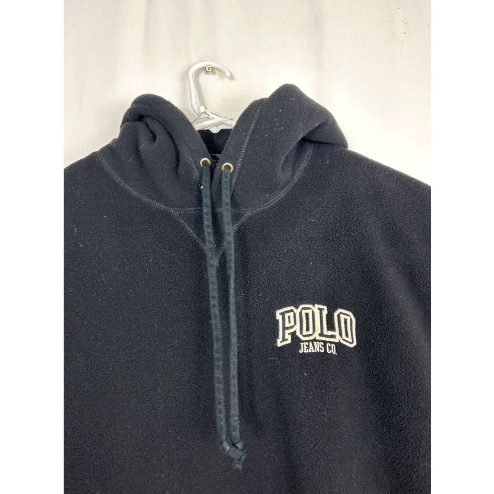 Polo Ralph Lauren VINTAGE Polo Jeans Co Mens XL Hoodie Black Pullover Fleece Ralph Lauren 90s Size US XL / EU 56 / 4 - 3 Thumbnail