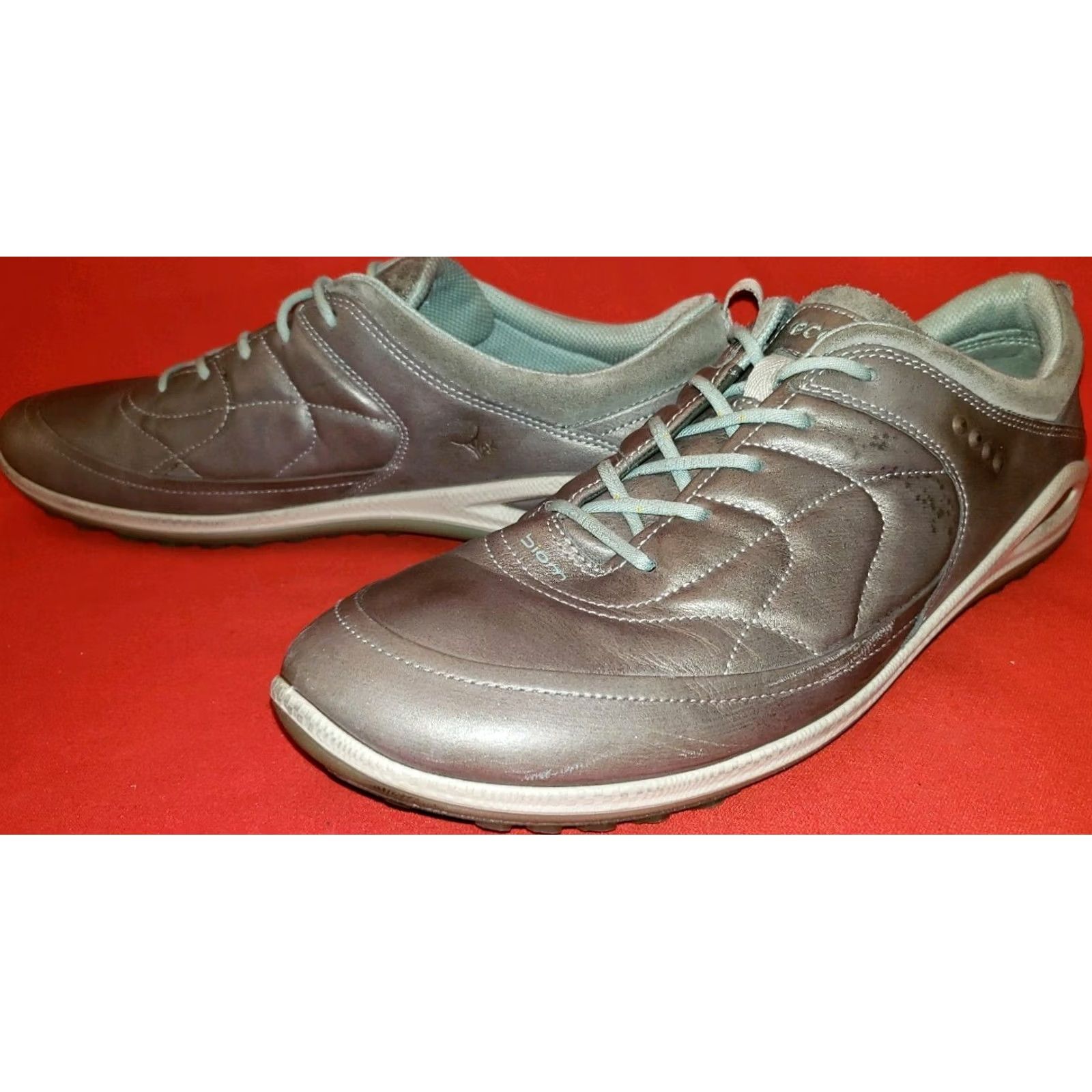 Ecco VINTAGE Ecco Biom Women's Sneaker Pewter 41EU 10.5M Yak Technology Shoes Size US 8 / IT 38 - 4 Thumbnail