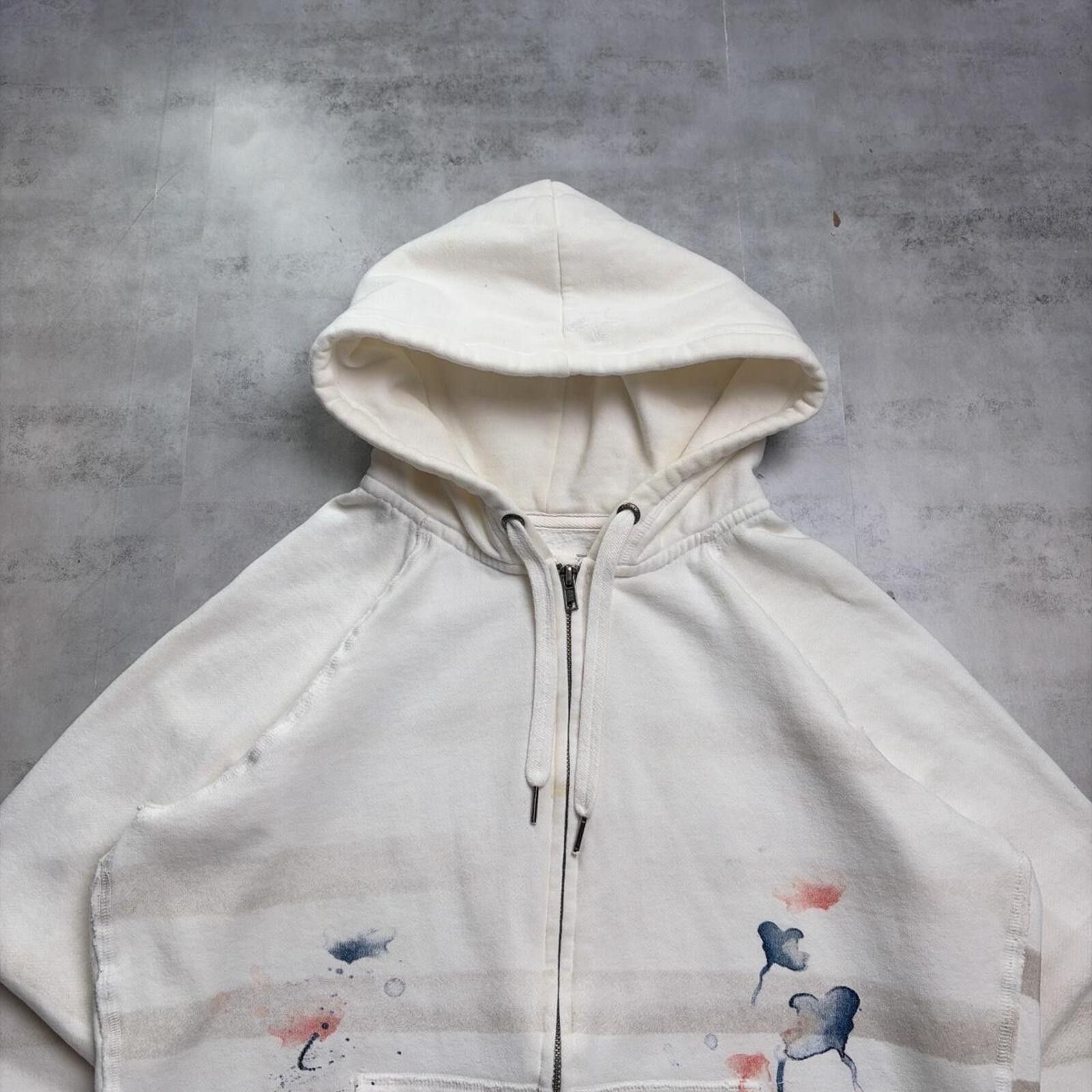 Other Y2K White GRG Grunge Floral Gothic Skater Zip Up Hoodie Size M / US 6-8 / IT 42-44 - 3 Thumbnail