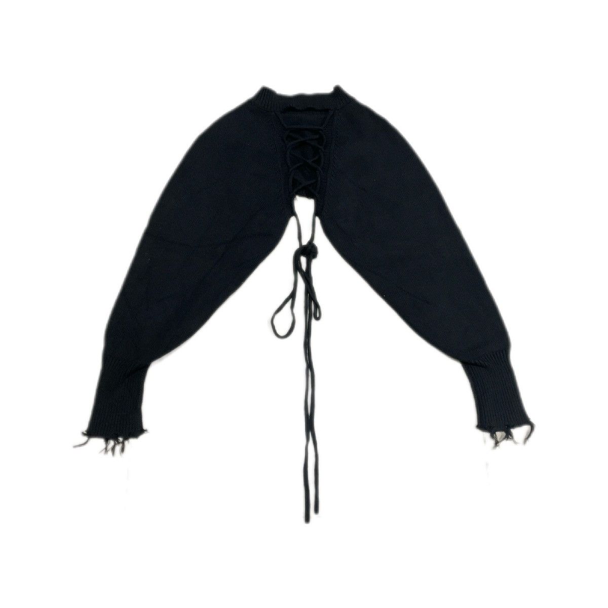 Hysteric Glamour × If Six Was Nine × Seditionaries 🔥Sick Y2K Emoda Laces Up Half Cropped Sweater Goth Punk Size US M / EU 48-50 / 2 - 1 Thumbnail