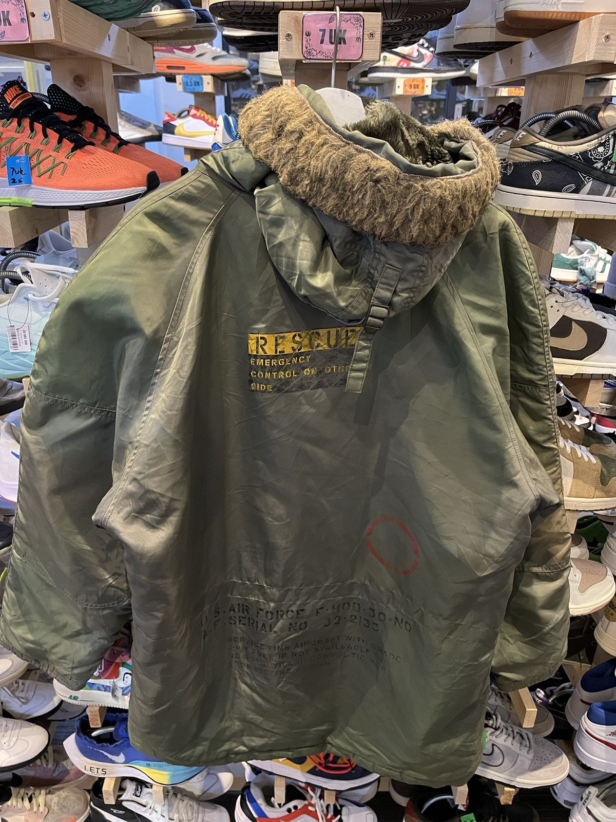Avirex × Vintage Vintage 90s Avirex Military Hoodie Sherpa Bomber Jacket Size US M / EU 48-50 / 2 - 14 Thumbnail