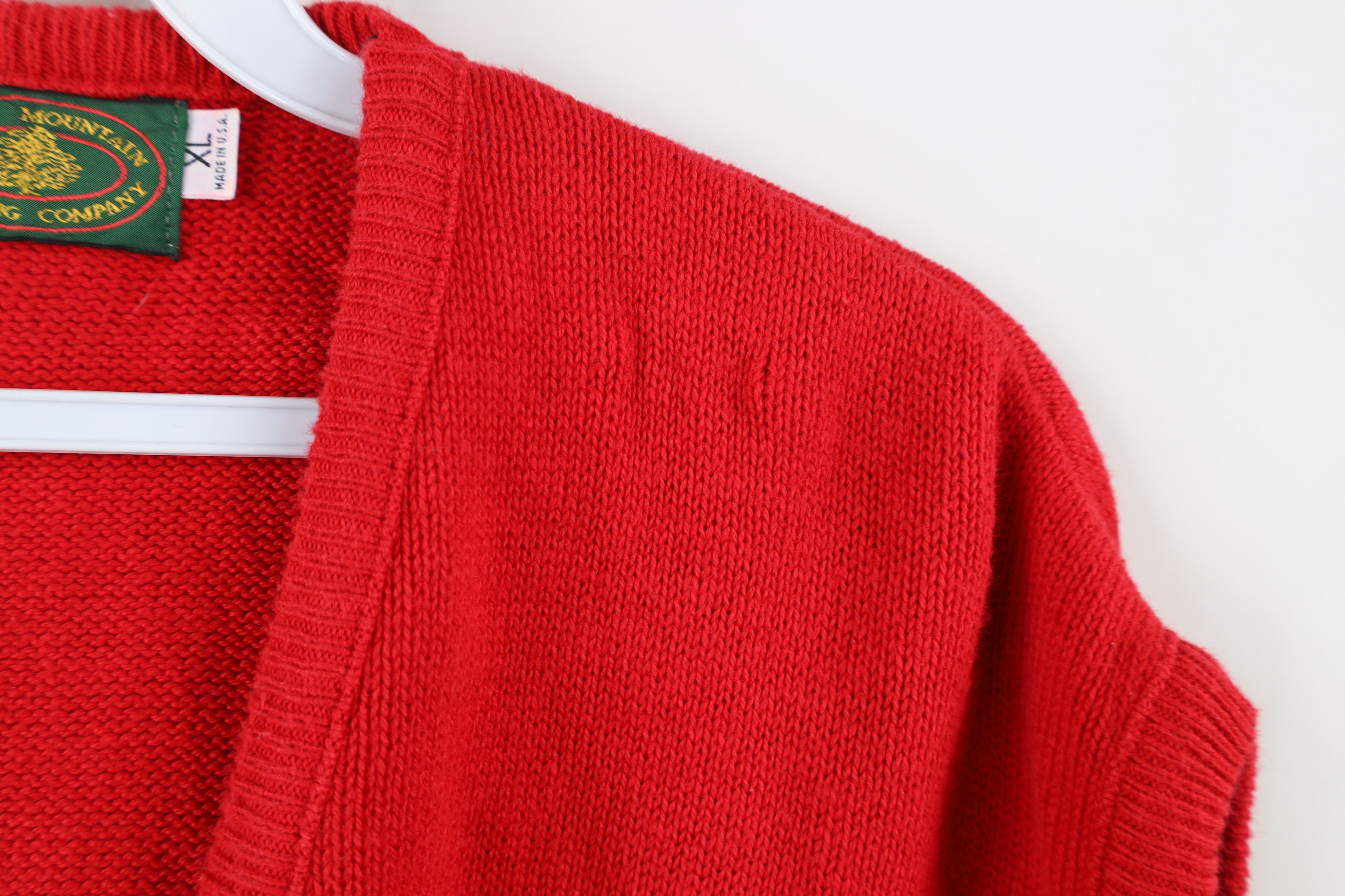 Vintage Vintage 90s Streetwear Cotton Knit V-Neck Sweater Vest USA Size US XL / EU 56 / 4 - 5 Thumbnail