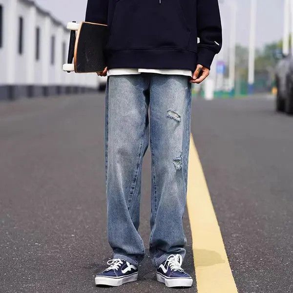 VIBE Light Blue High Street Vintage Loose Jeans Size US 32 / EU 48 - 3 Thumbnail