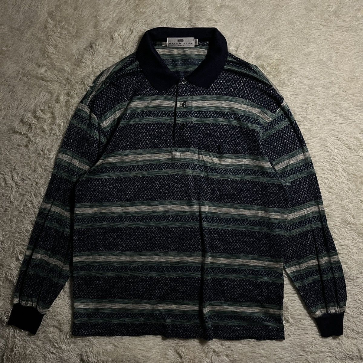 Balenciaga Vintage Balenciaga Polo Longsleeves Size US L / EU 52-54 / 3 - 1 Thumbnail