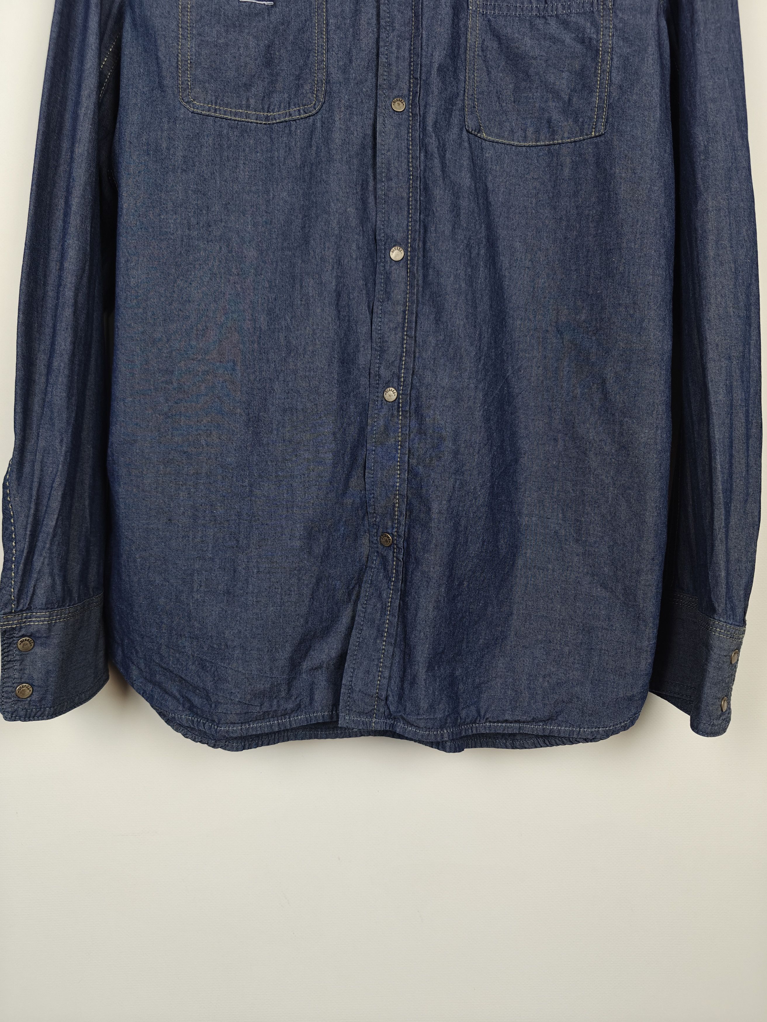 Diesel Diesel Industry Denim Shirt Blue size XL Size US XL / EU 56 / 4 - 3 Thumbnail