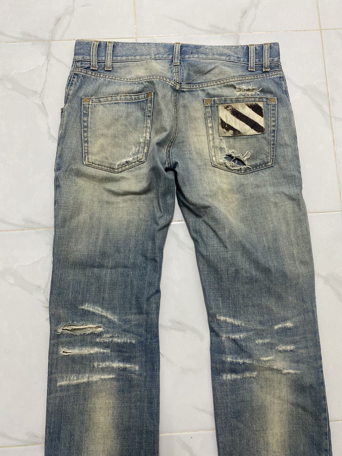 Dolce & Gabbana Dolce & Gabbana Mud Wash Distressed Denim Size US 34 / EU 50 - 7 Thumbnail