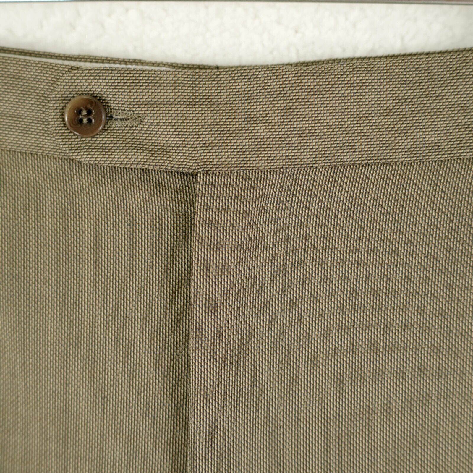Zanella Zanella Bennett Nordstrom Beige Textured Wool Check Pleated Size 42R - 4 Thumbnail
