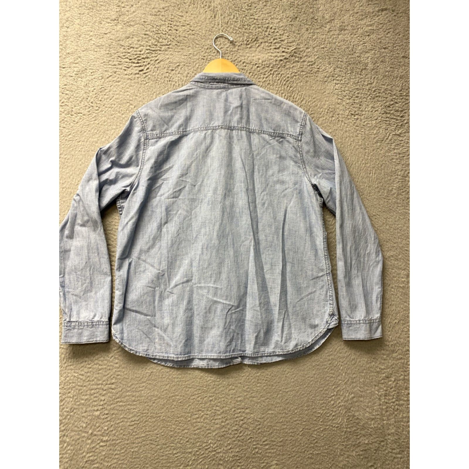 Gap VINTAGE Gap 1969 Denim Shirt Womens XL Blue Front Western Long Sleeve Button-Up Collared Solid 100% Cotton Size XL / US 12-14 / IT 48-50 - 7 Thumbnail